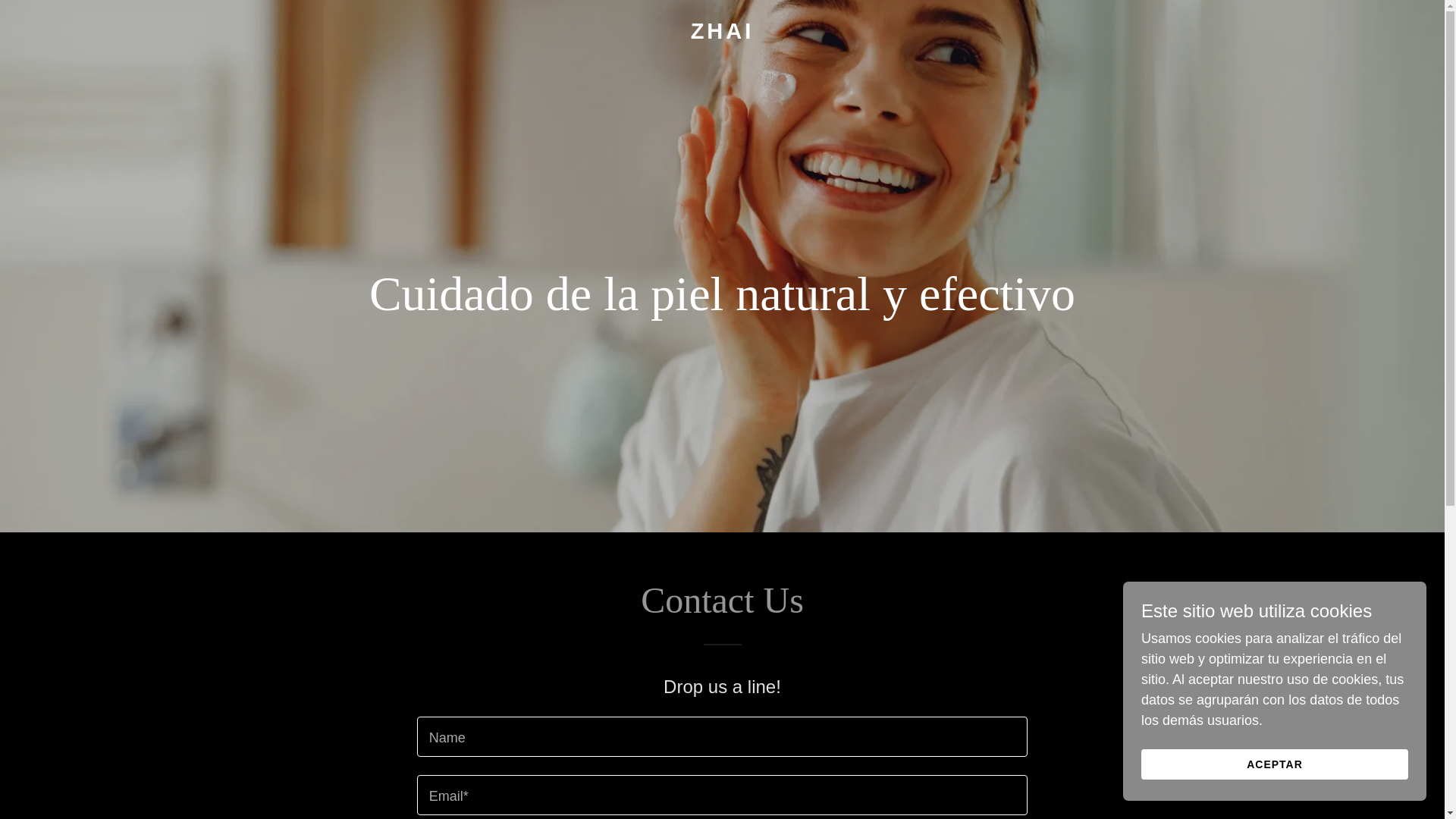 website screenshot of https://zhaiskin.com/