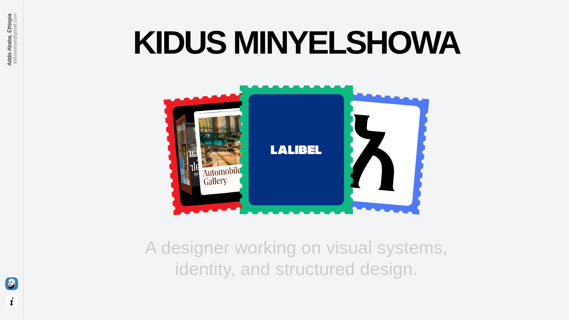 website screenshot of https://kidusminyel.xyz/