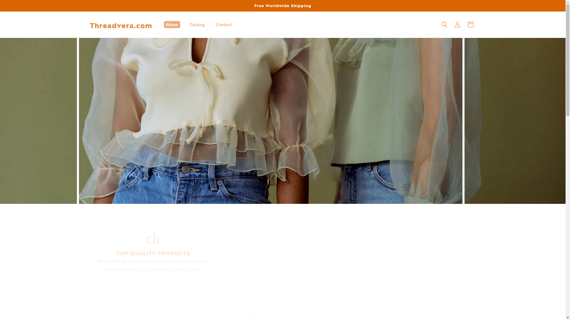 website screenshot of https://threadvera.store/