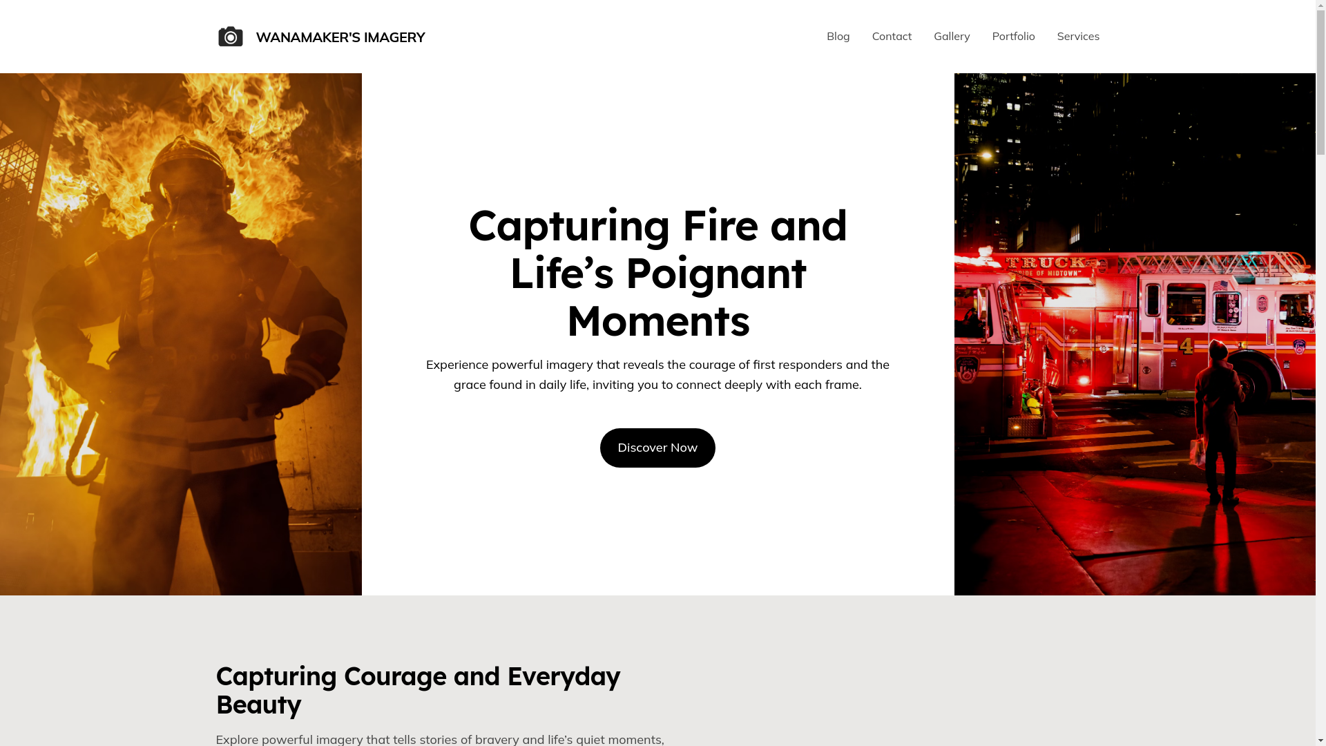 website screenshot of https://wanamakerimagery.net/