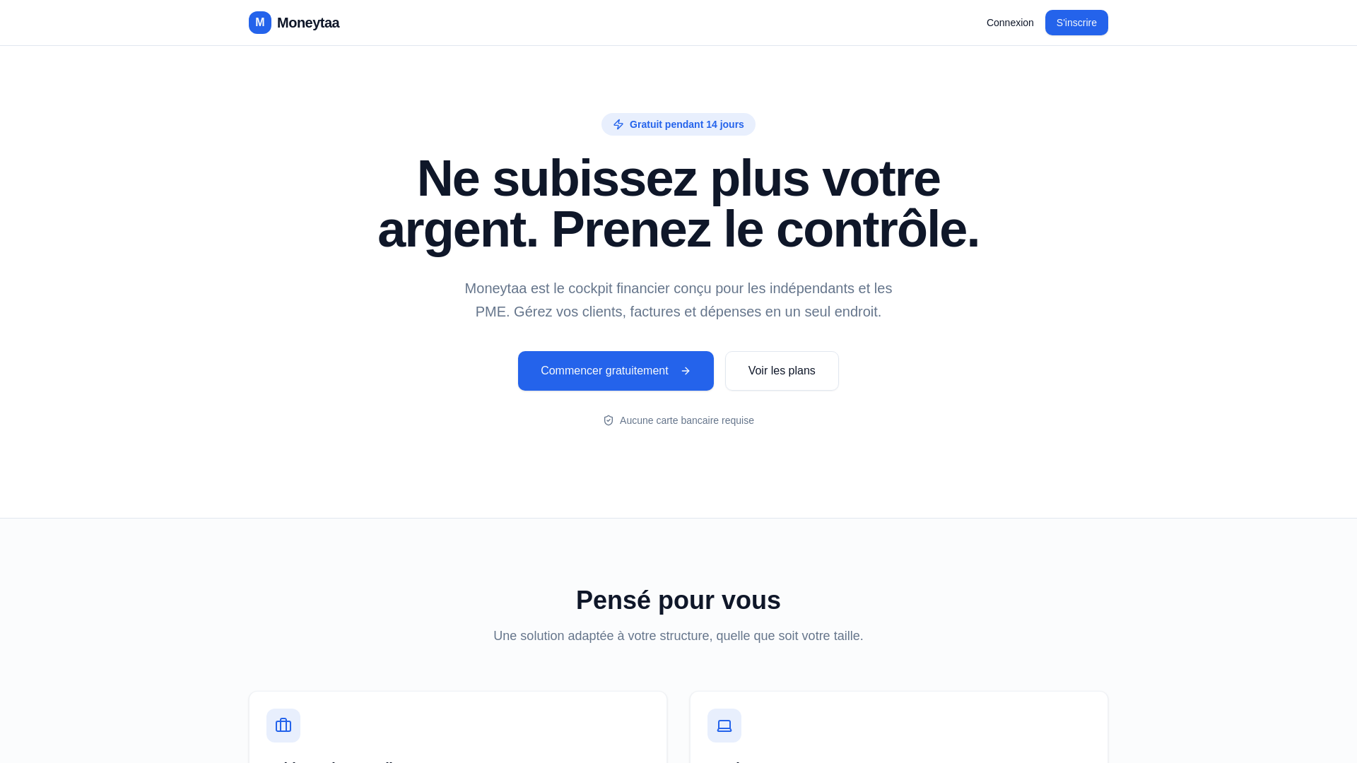 website screenshot of https://moneytaa.com