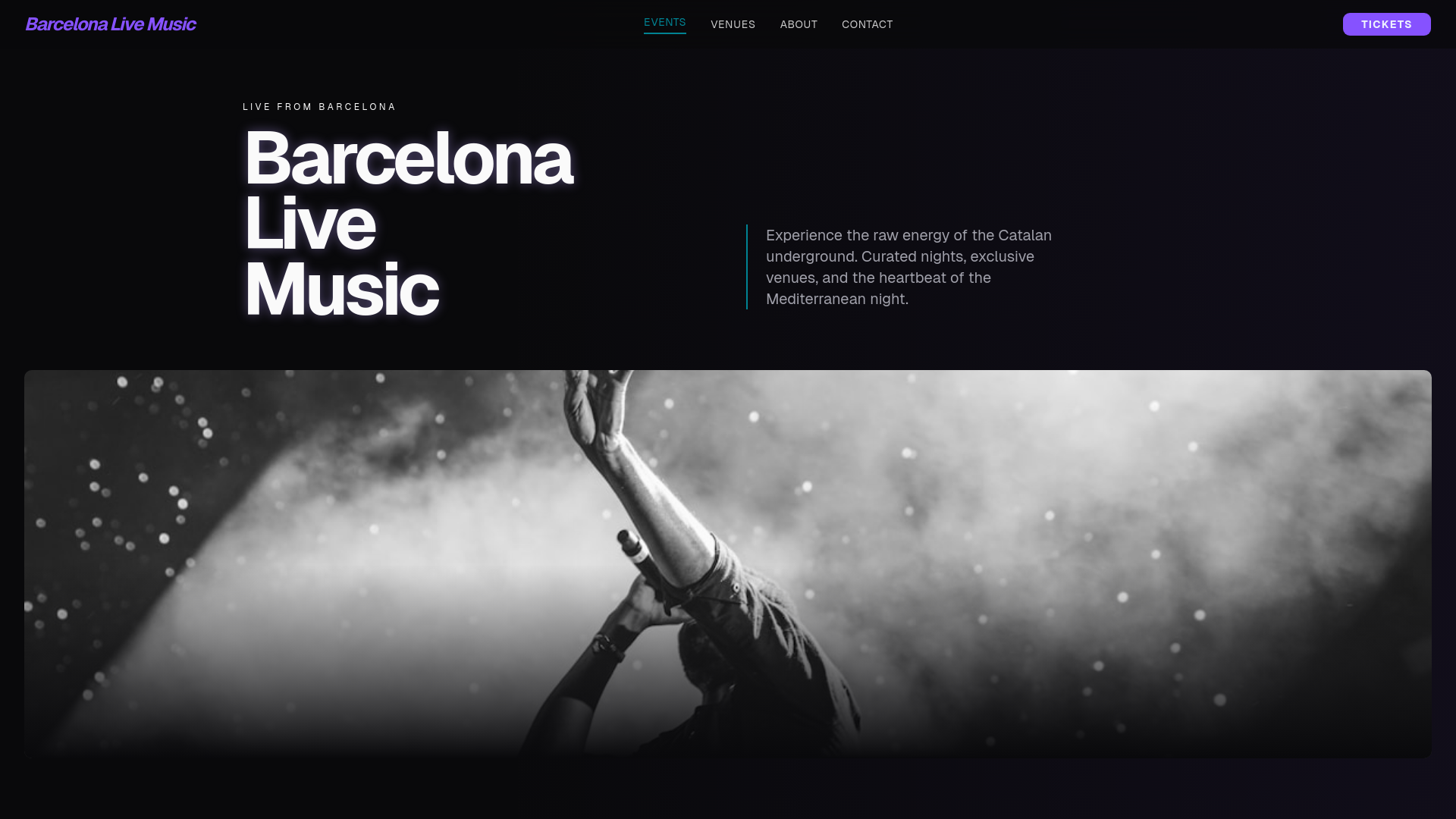 website screenshot of https://barcelonalivemusic.es/