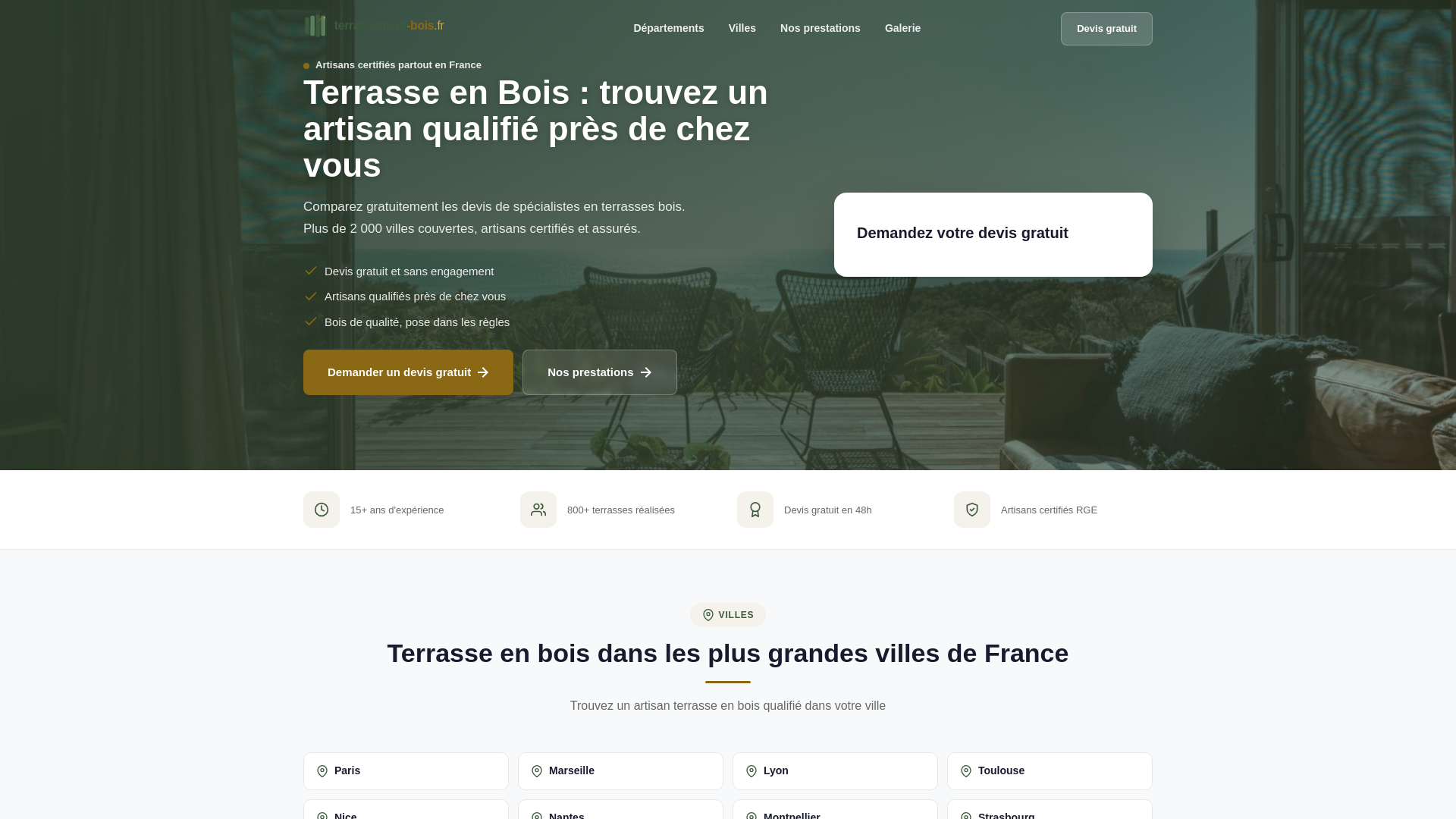 website screenshot of https://terrassement-bois.fr