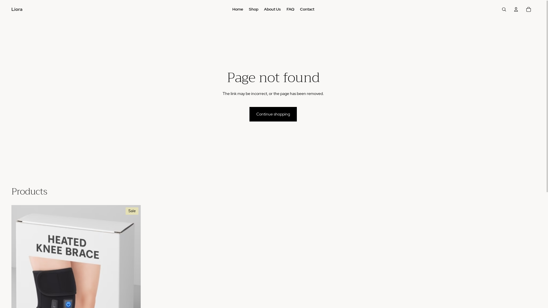 website screenshot of https://shopatliora.com/