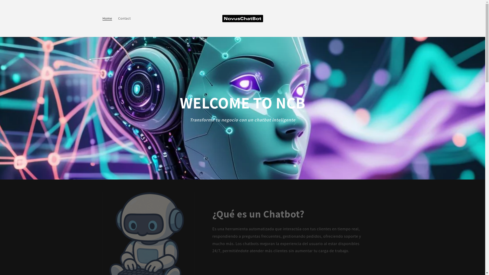 website screenshot of https://novuschatbot.com/