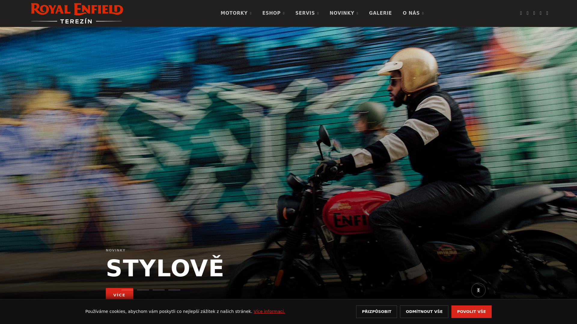 website screenshot of https://royalenfieldgarage.cz/