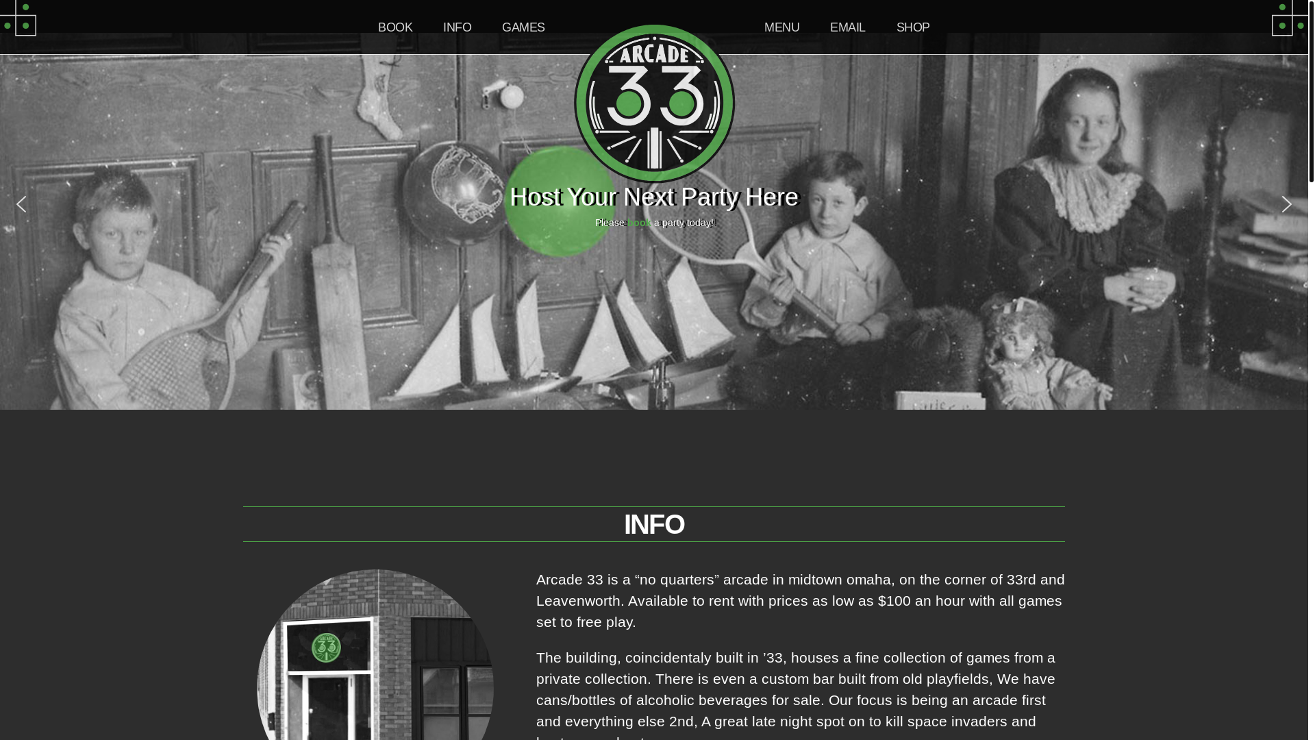 website screenshot of https://goarcade33.org/