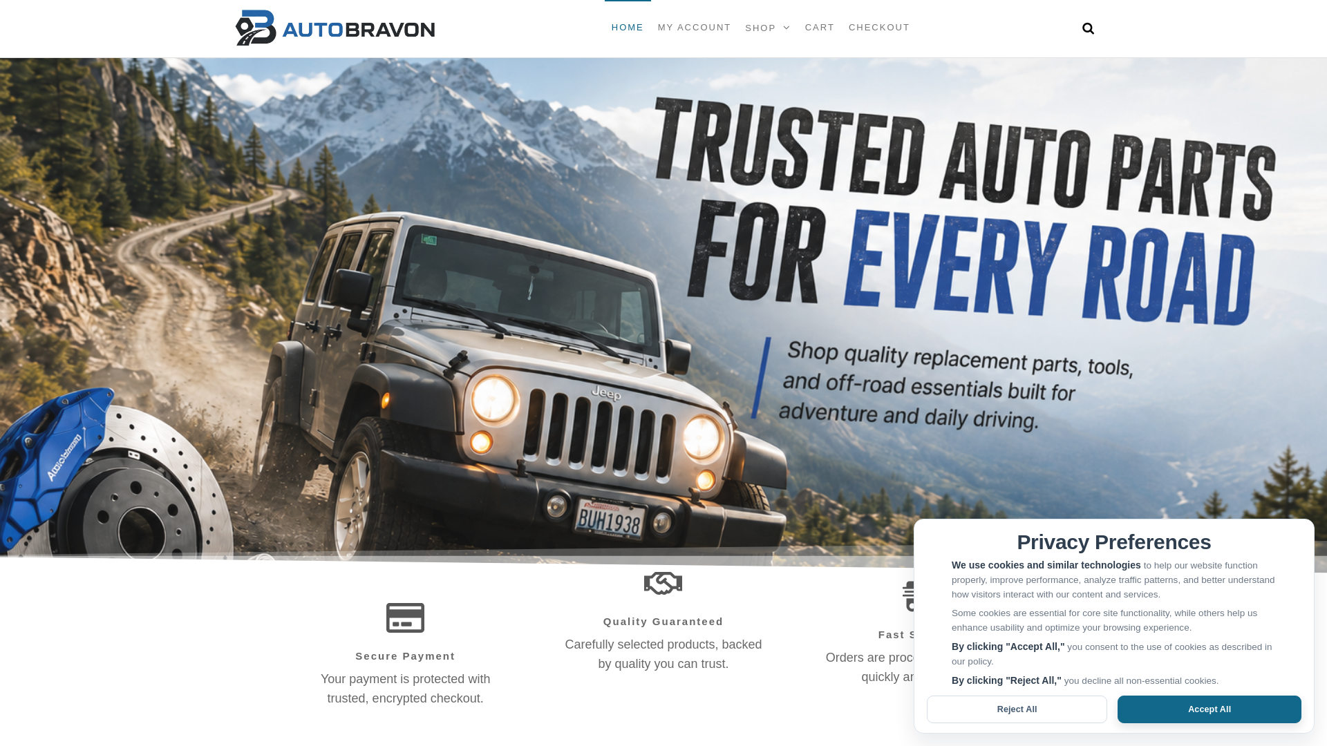 website screenshot of https://autobravon.com/