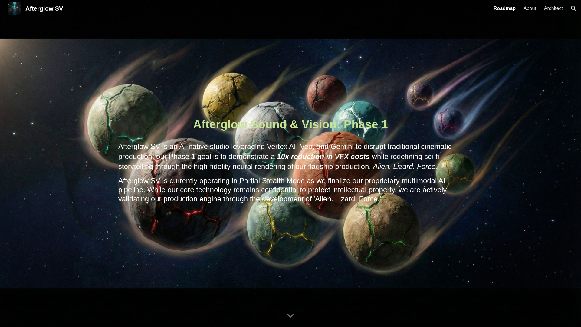 website screenshot of https://afterglowsv.com