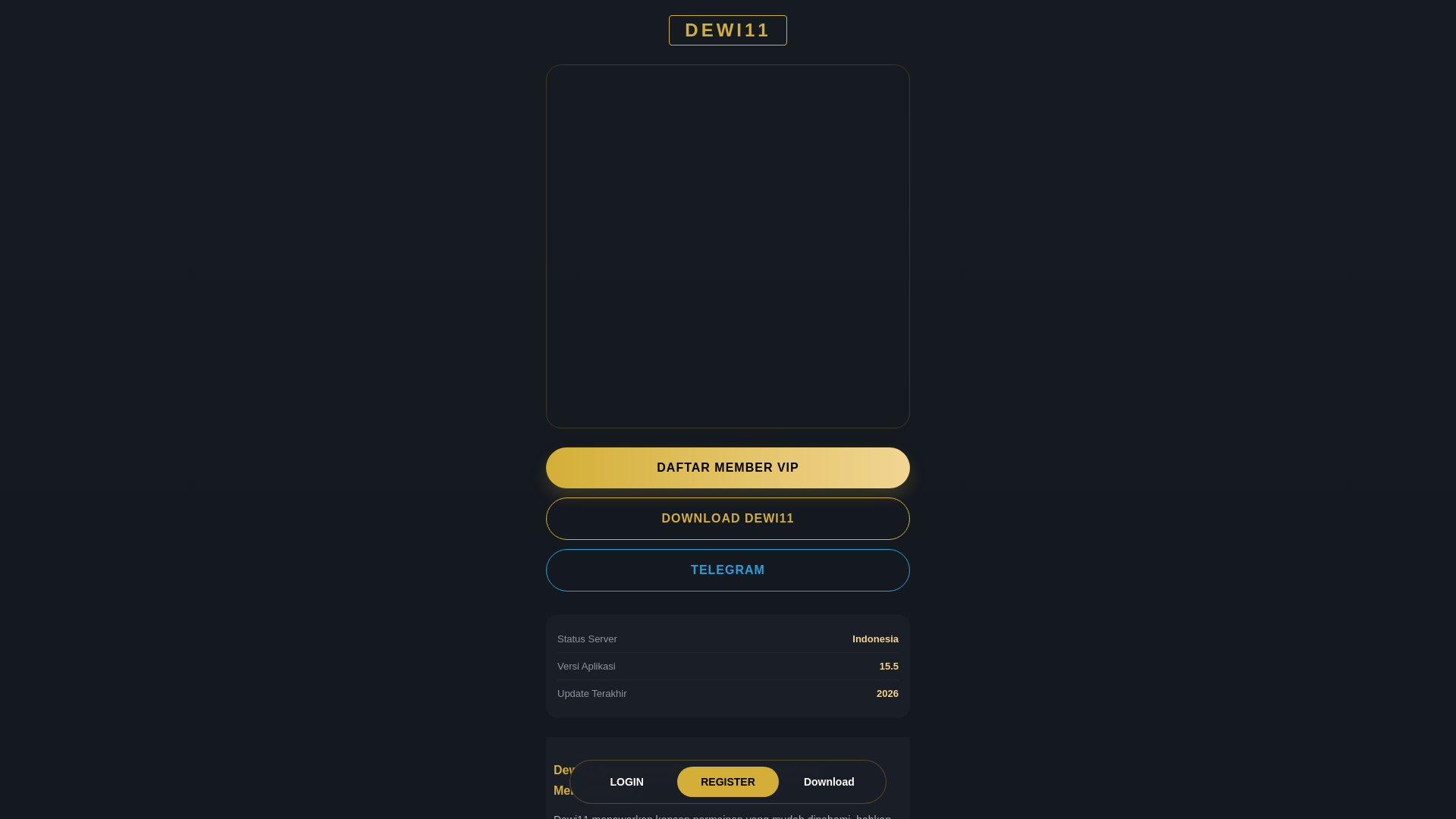 website screenshot of https://dewi11-login-resmi-terbaru.pages.dev/