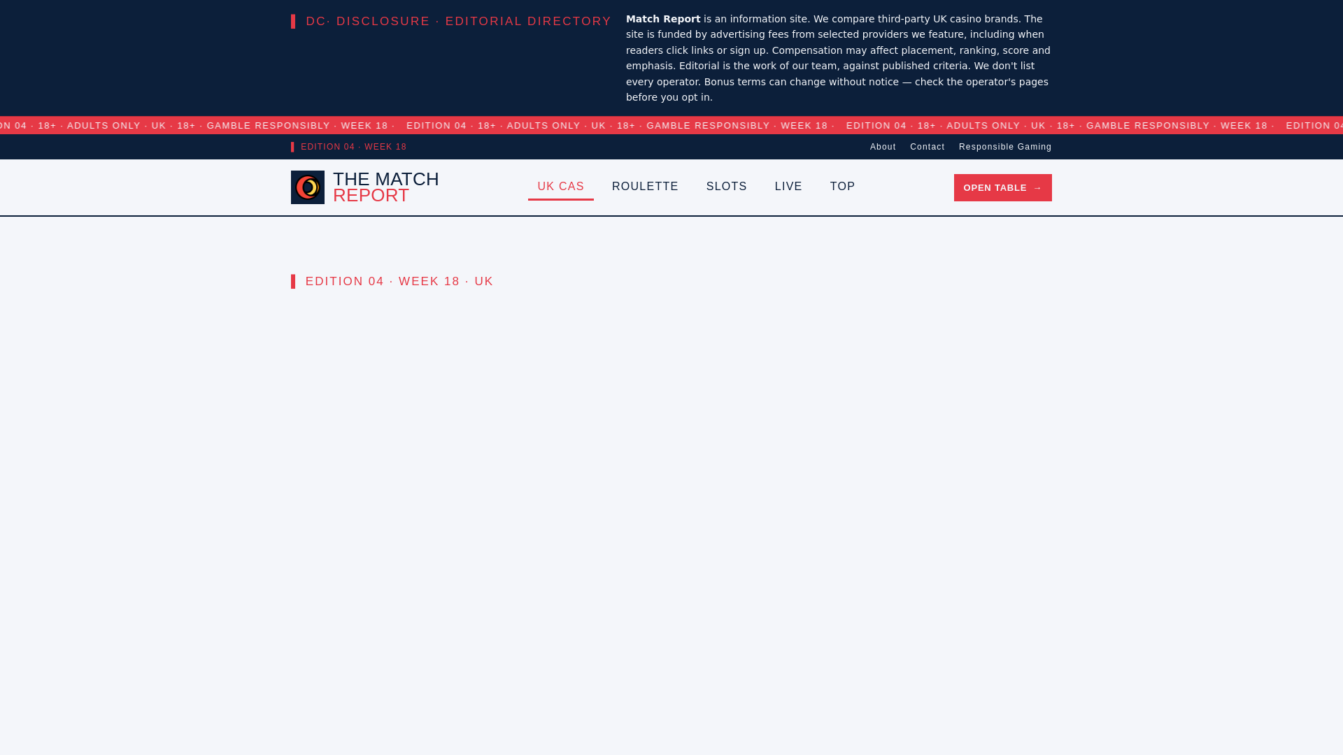 website screenshot of https://thematchreportuk.co.uk/