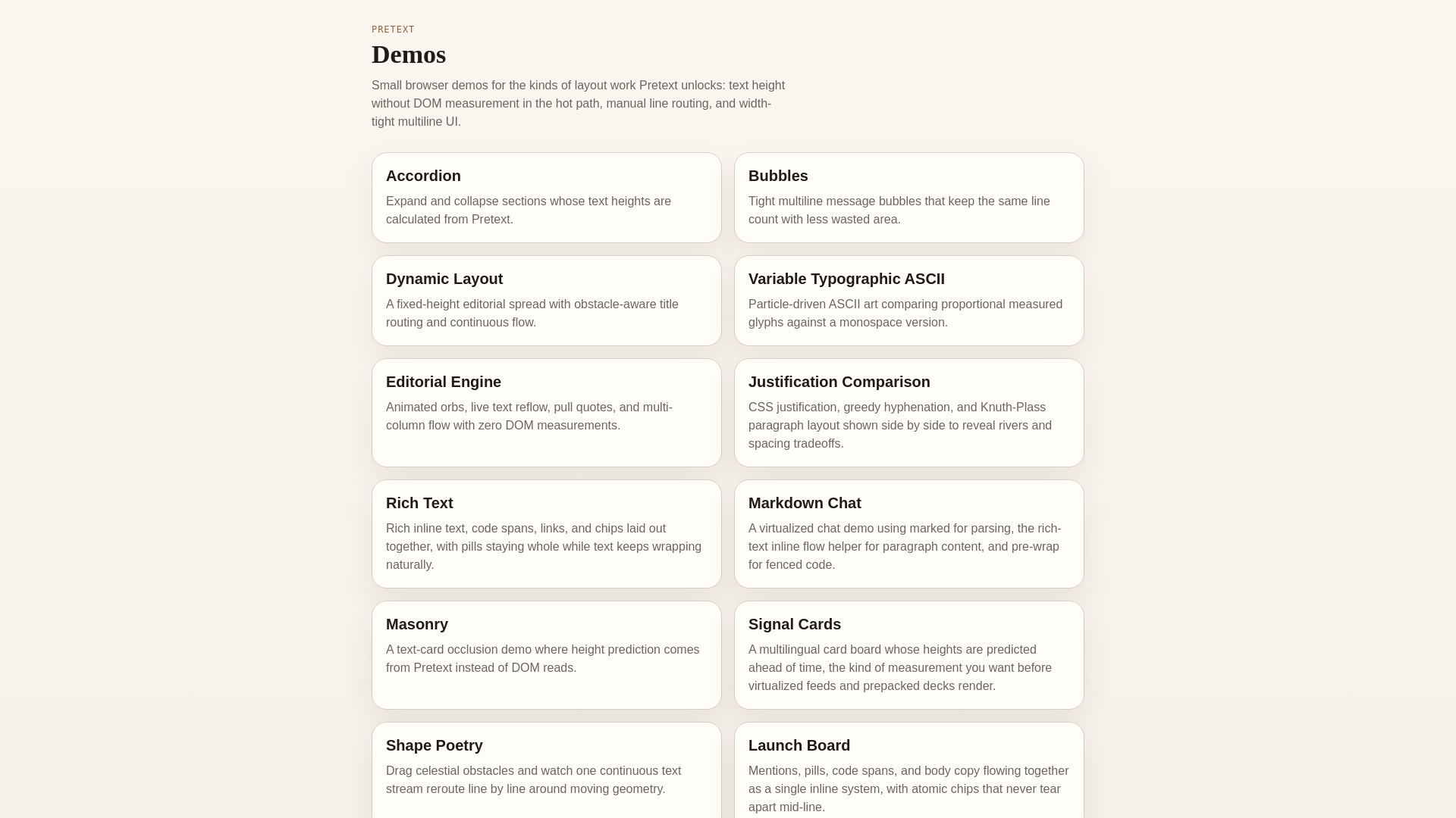 website screenshot of https://pretext-demos-maoshu.pages.dev/
