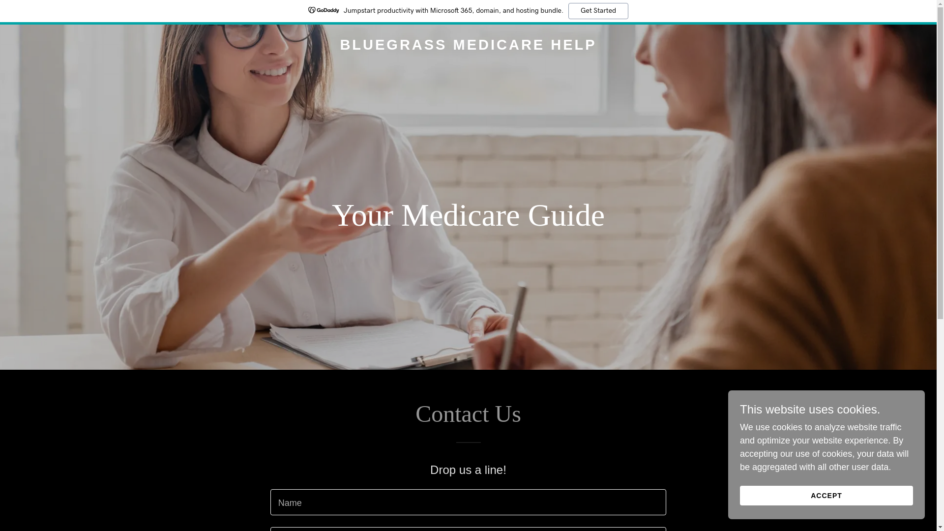 website screenshot of https://bluegrassmedicarehelp.com/