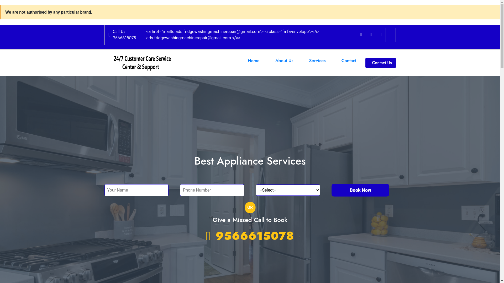 website screenshot of https://fridgewashingmachinerepairservice.online/