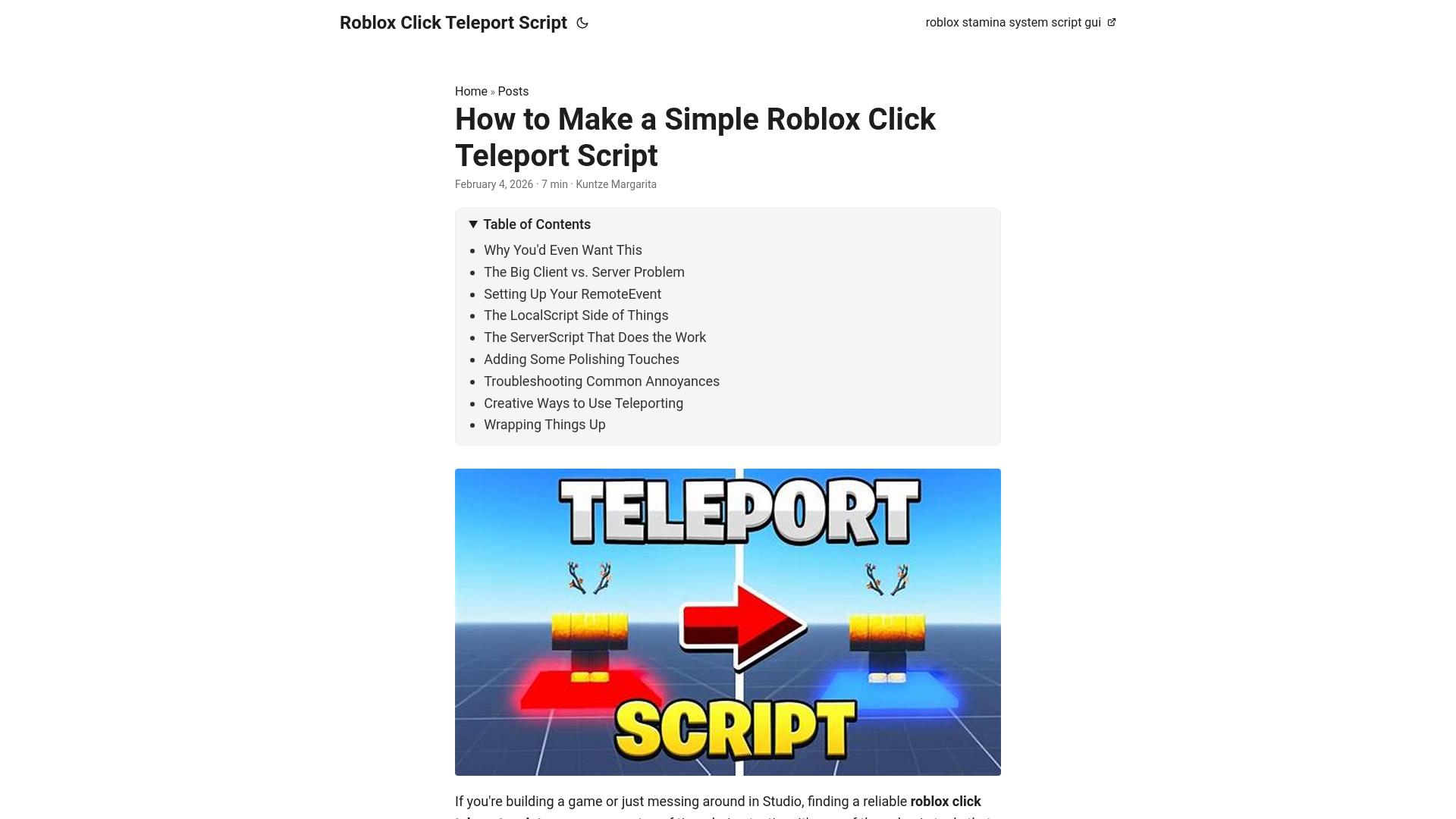 website screenshot of https://roblox-click-teleport-script.pages.dev/