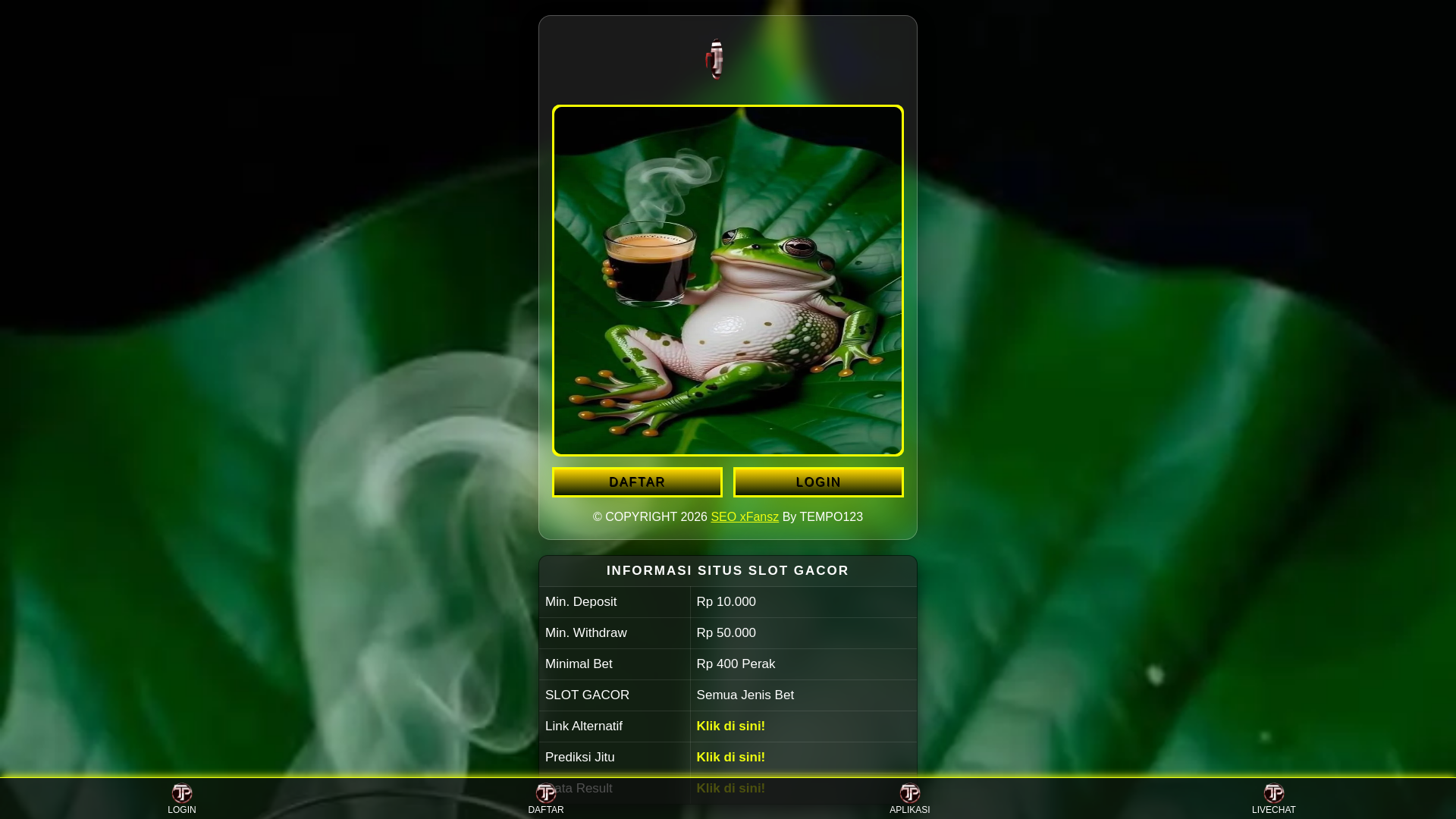 website screenshot of https://tempo-123-official-daftar-login.pages.dev/