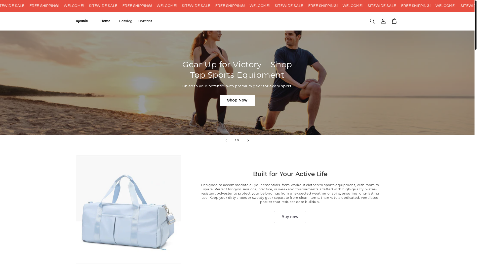 website screenshot of https://luckygymwhere.store/