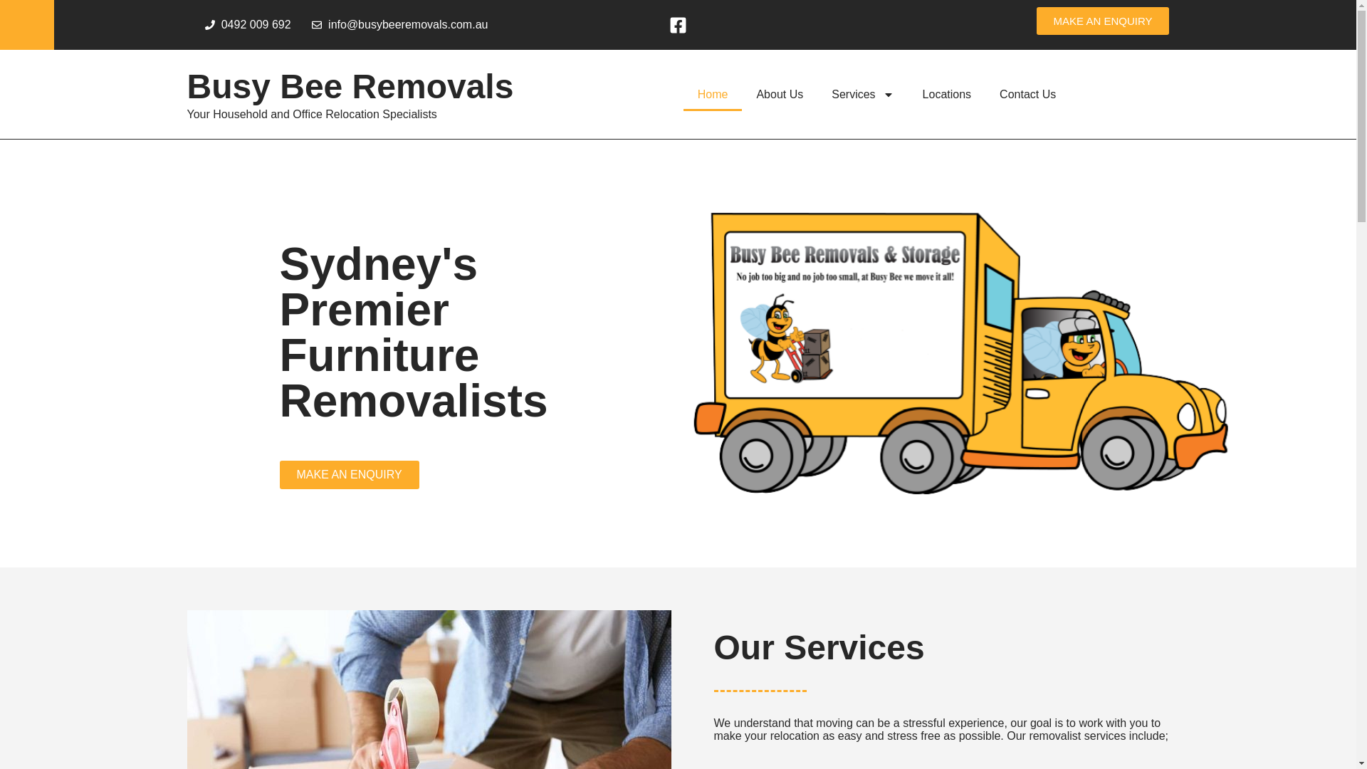 website screenshot of https://busybeeremovals.online/