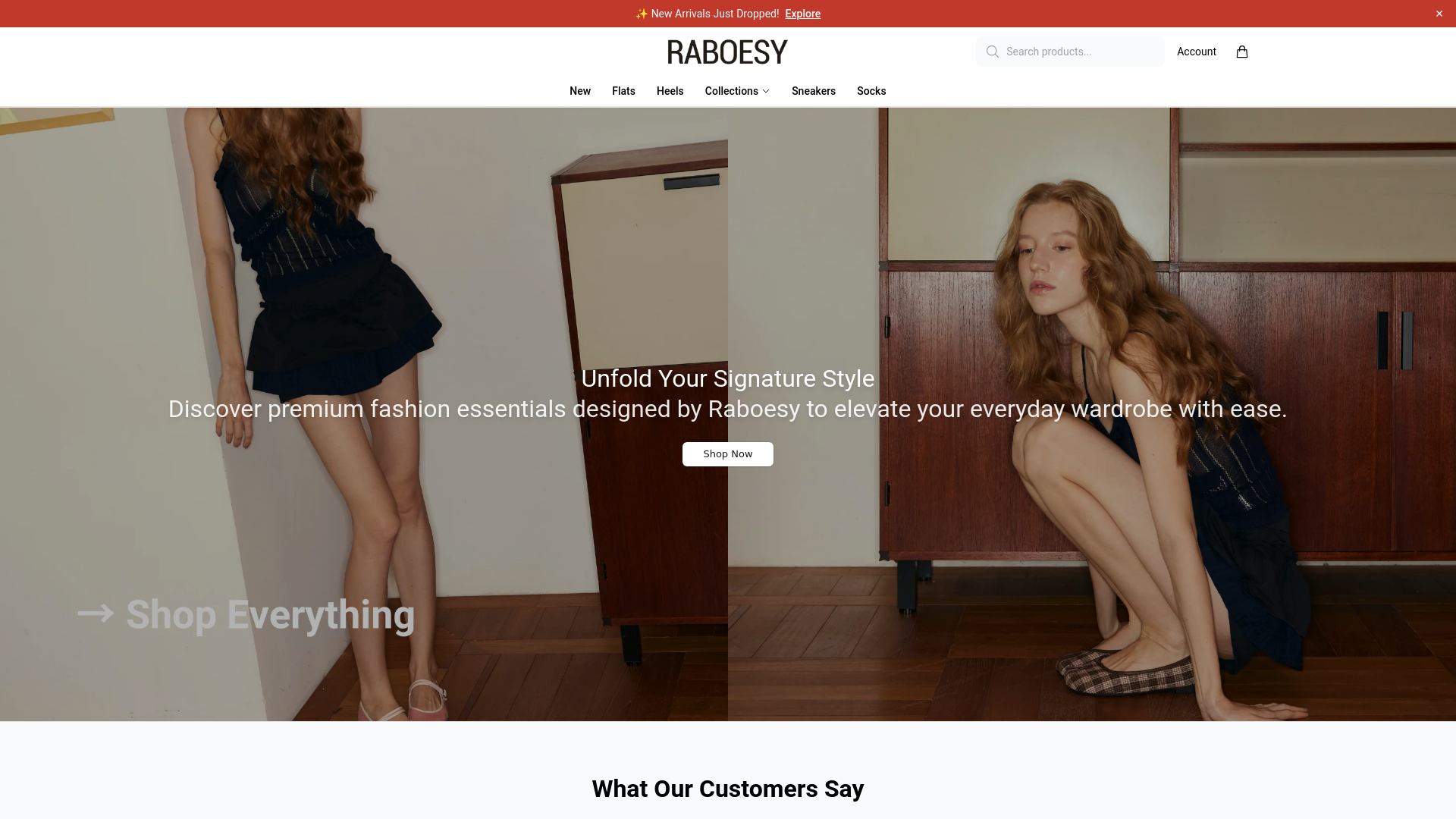 website screenshot of https://shopraboesy.shop/