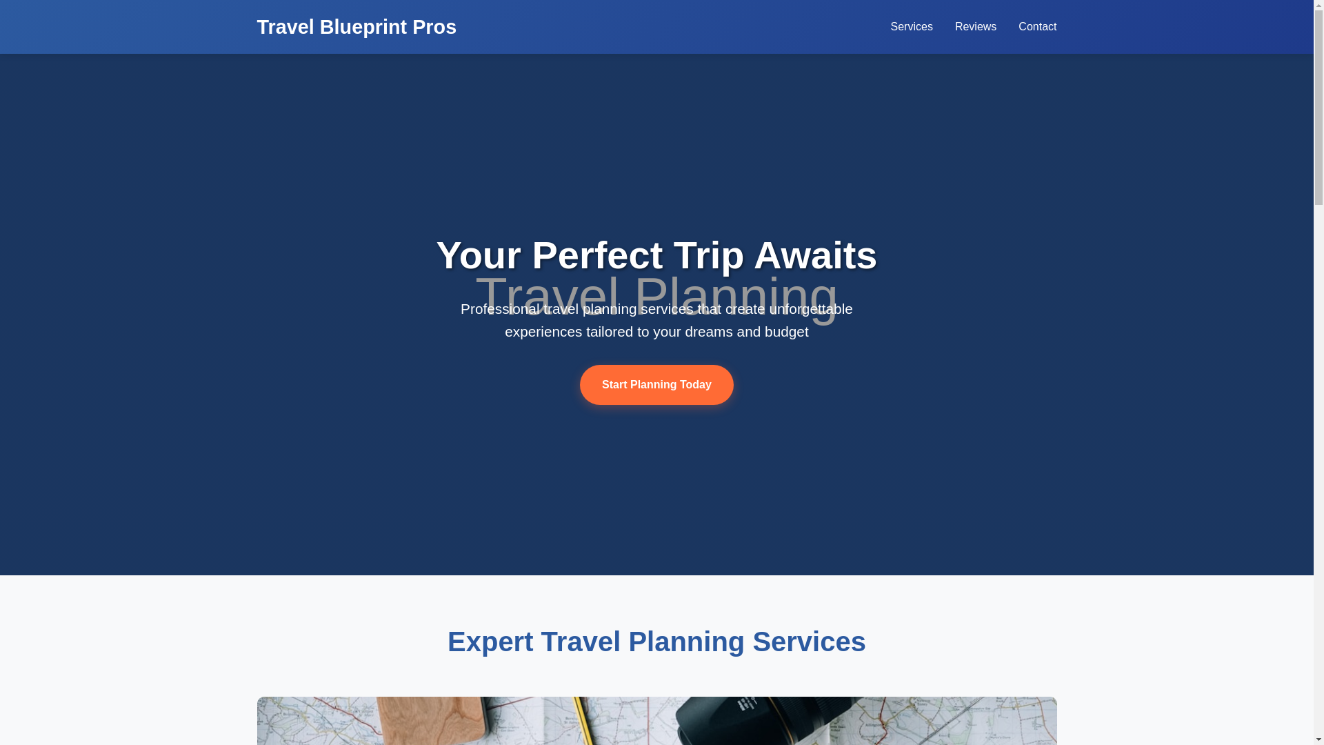 website screenshot of https://travelblueprintpros.best/