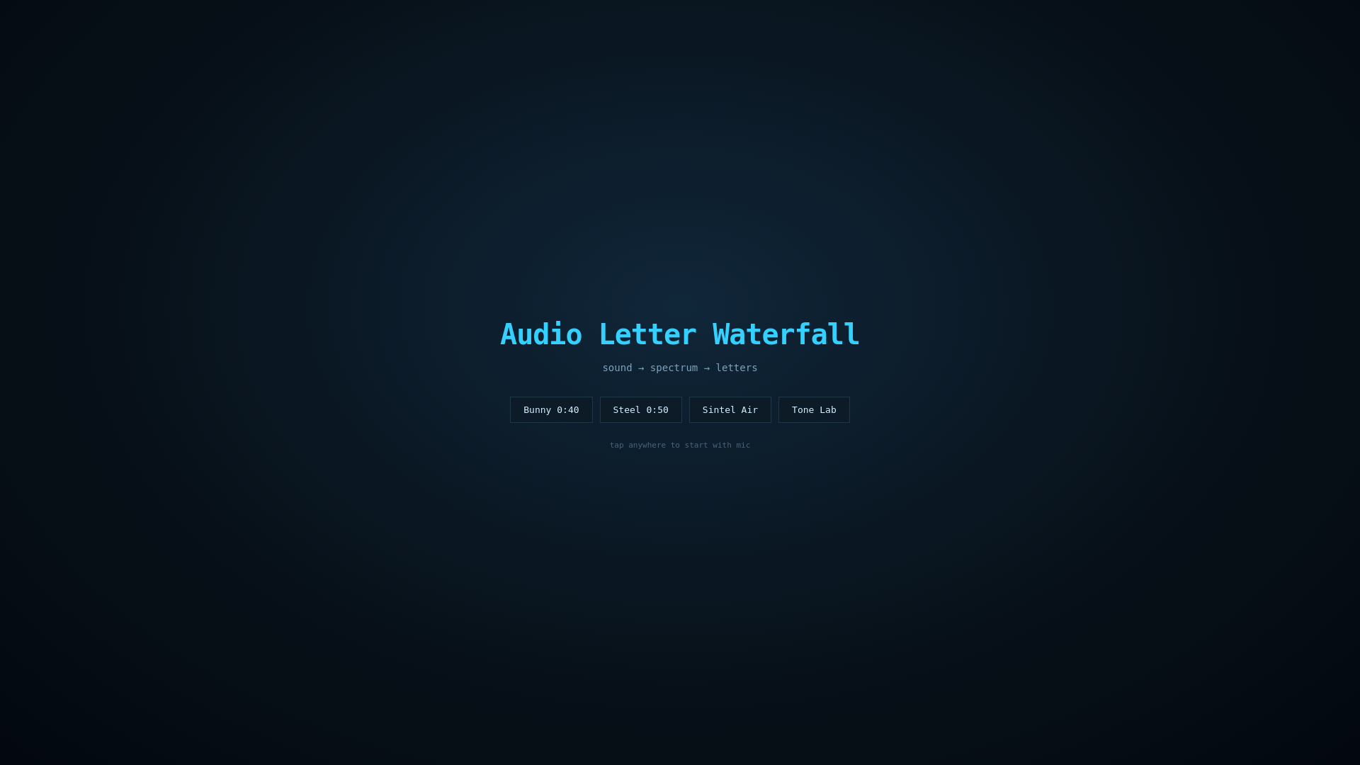 website screenshot of https://audio-letter-waterfall.pages.dev/