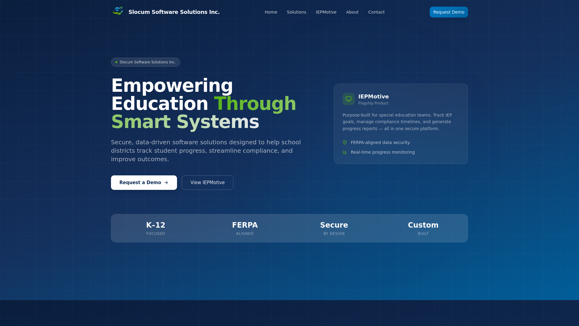 website screenshot of https://slosoftsolutions-site.pages.dev/