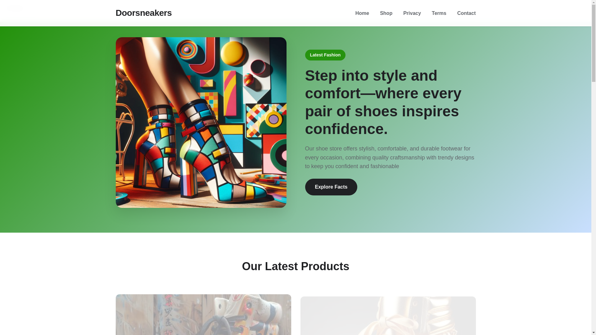 website screenshot of https://doorsneakers.store/