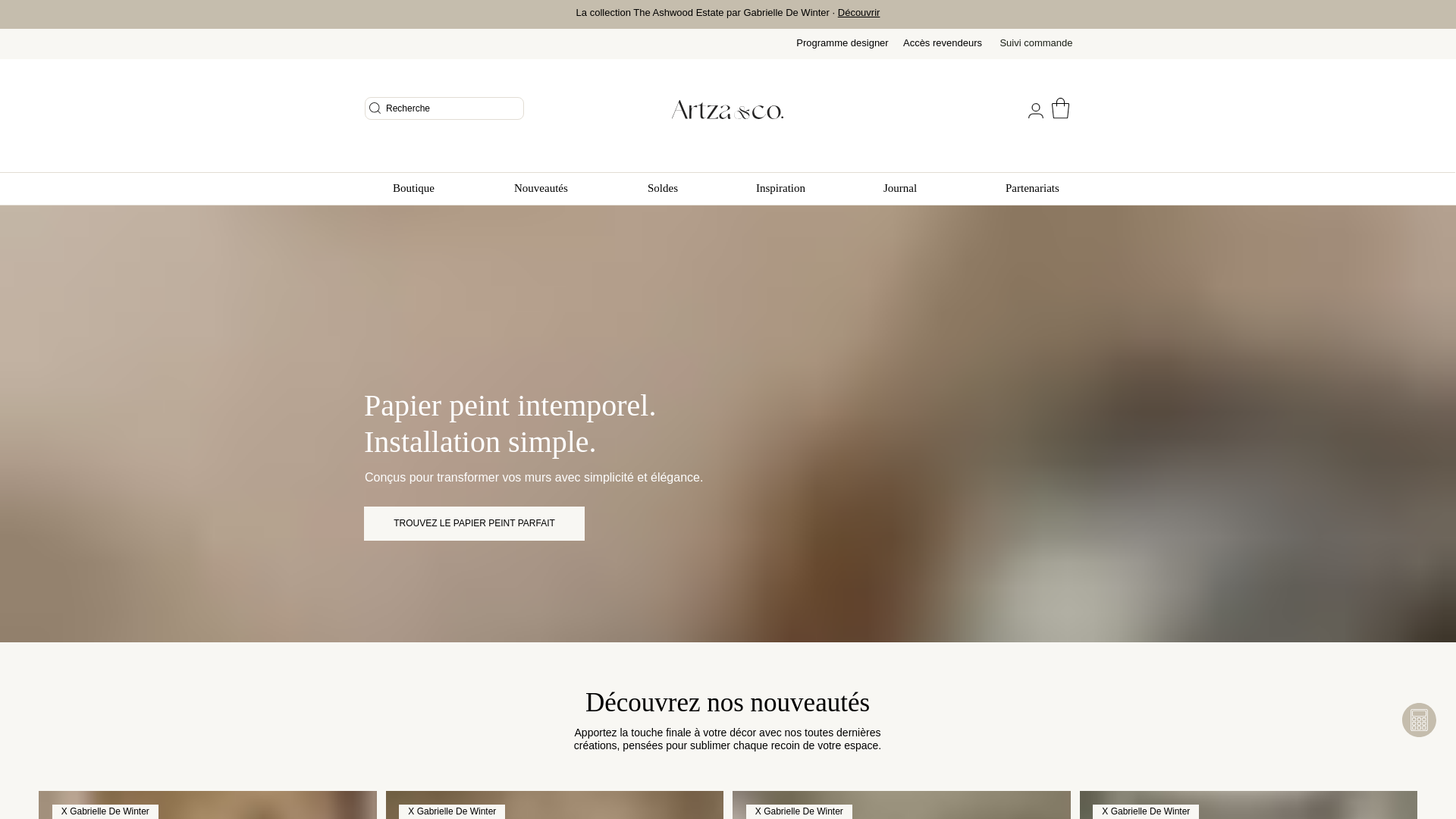 website screenshot of https://www.artza.ca