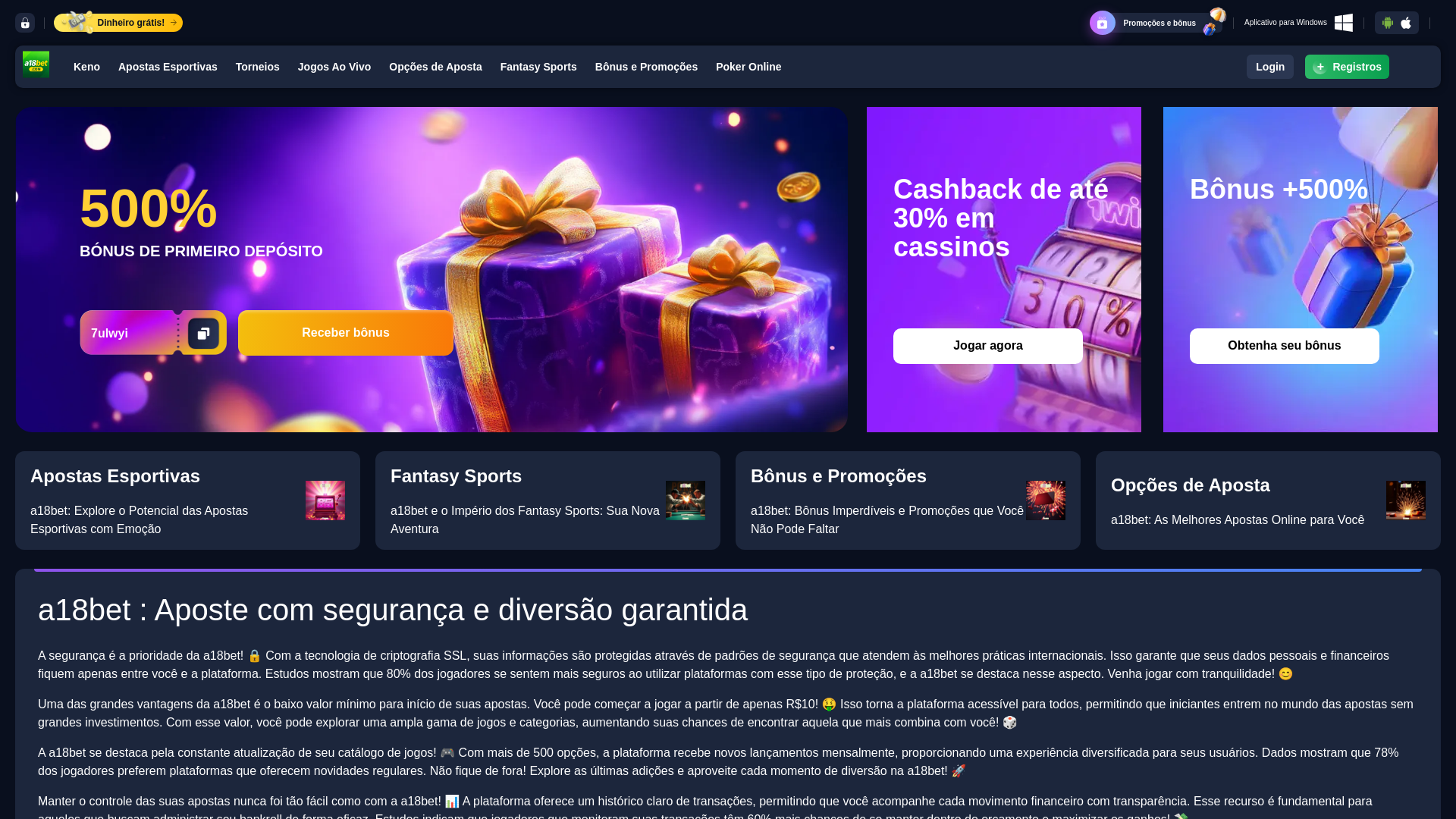 website screenshot of https://a18betsb.com/