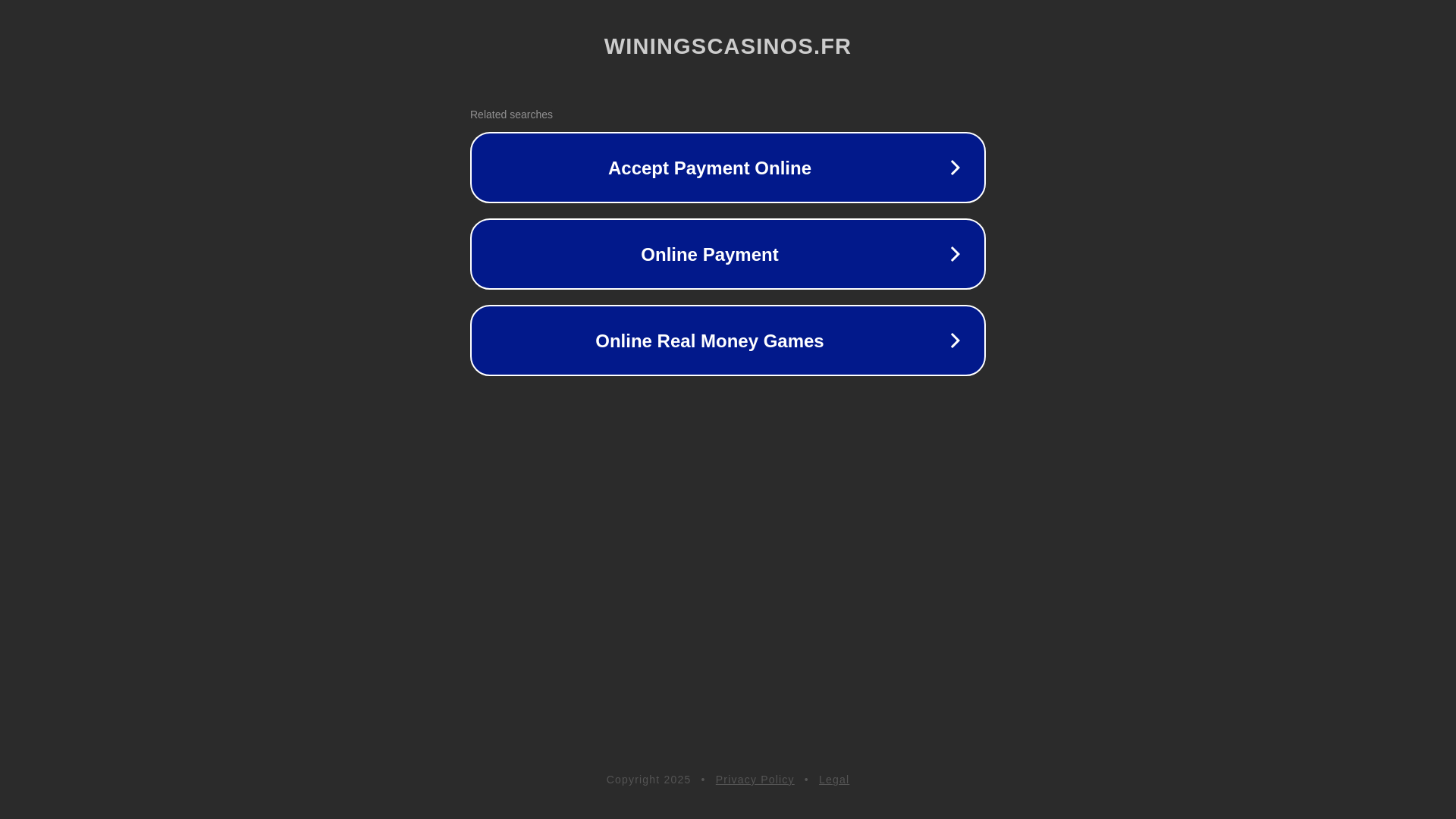 website screenshot of https://winingscasinos.fr/