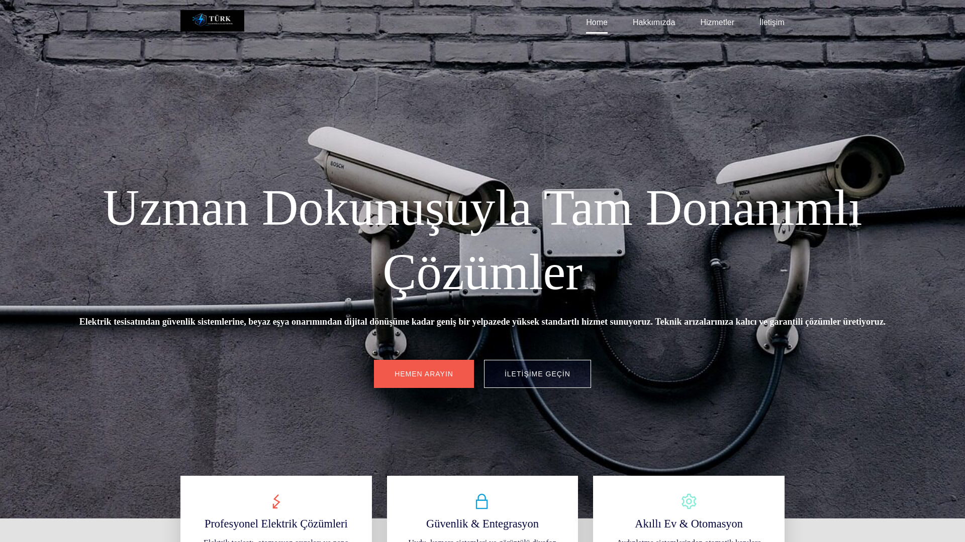 website screenshot of https://kocaelielektrik41.com/