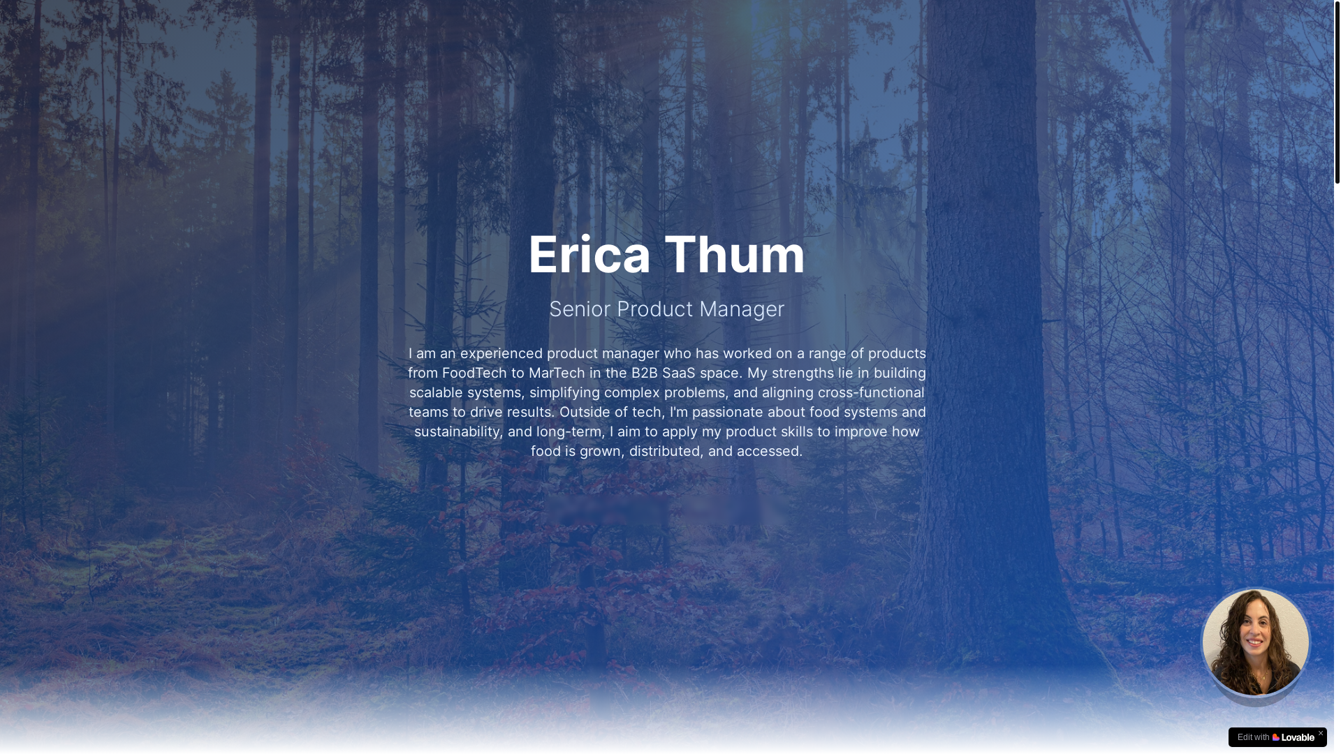 website screenshot of https://ericathum.me/