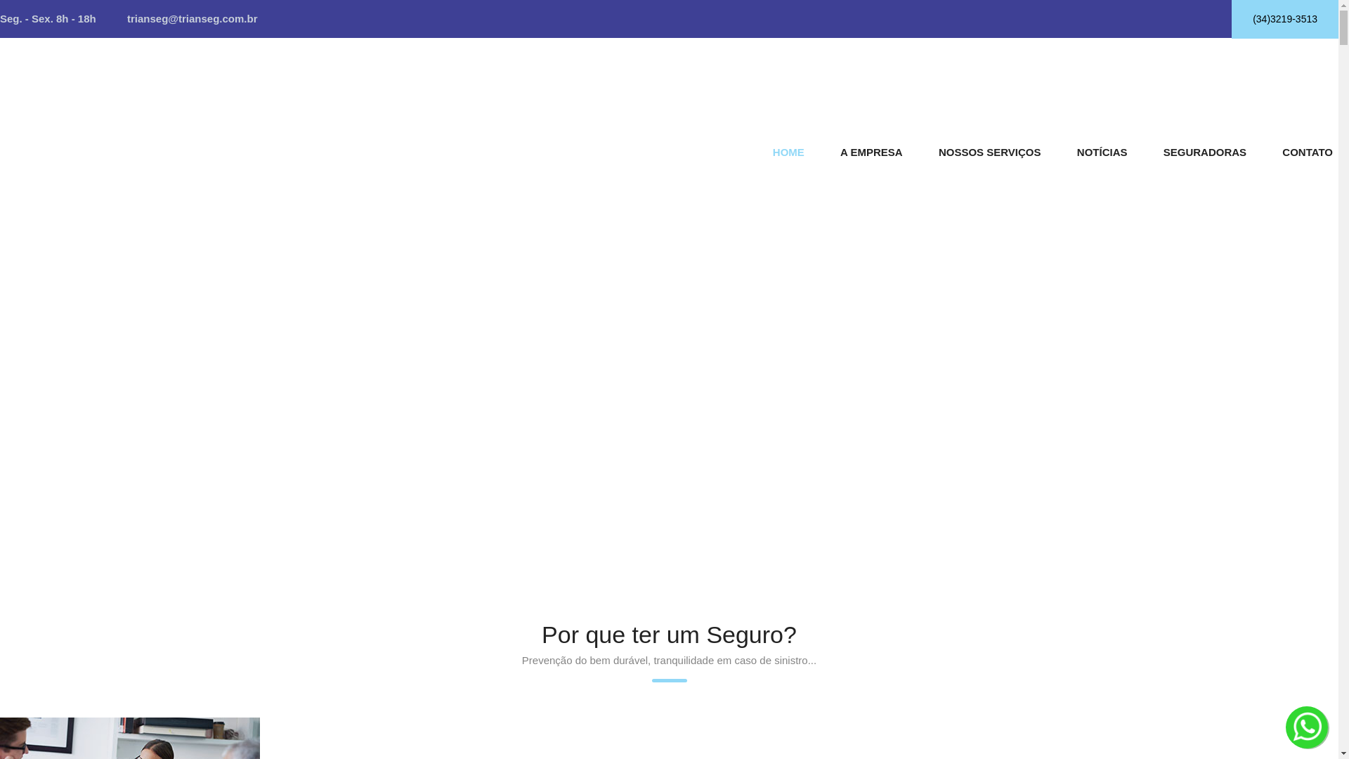website screenshot of https://triansegcorretora.fun/