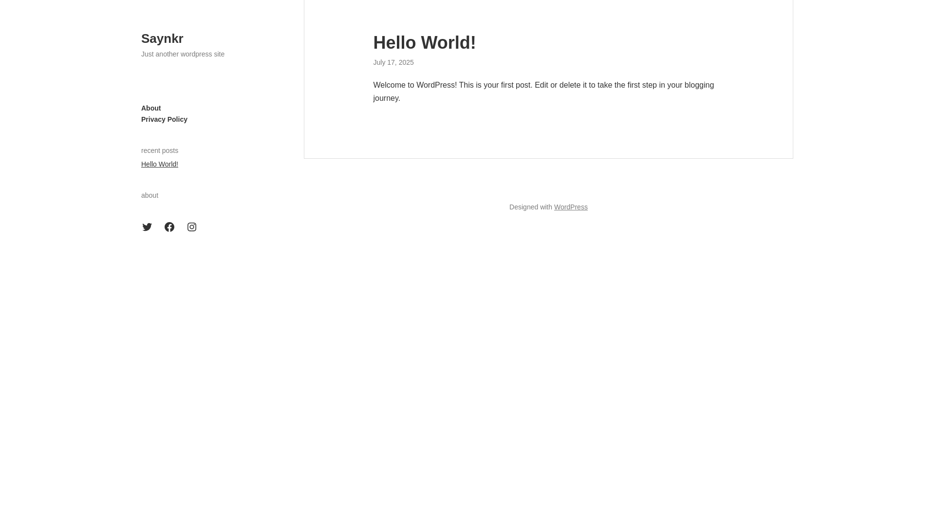 website screenshot of https://saynkr.org/