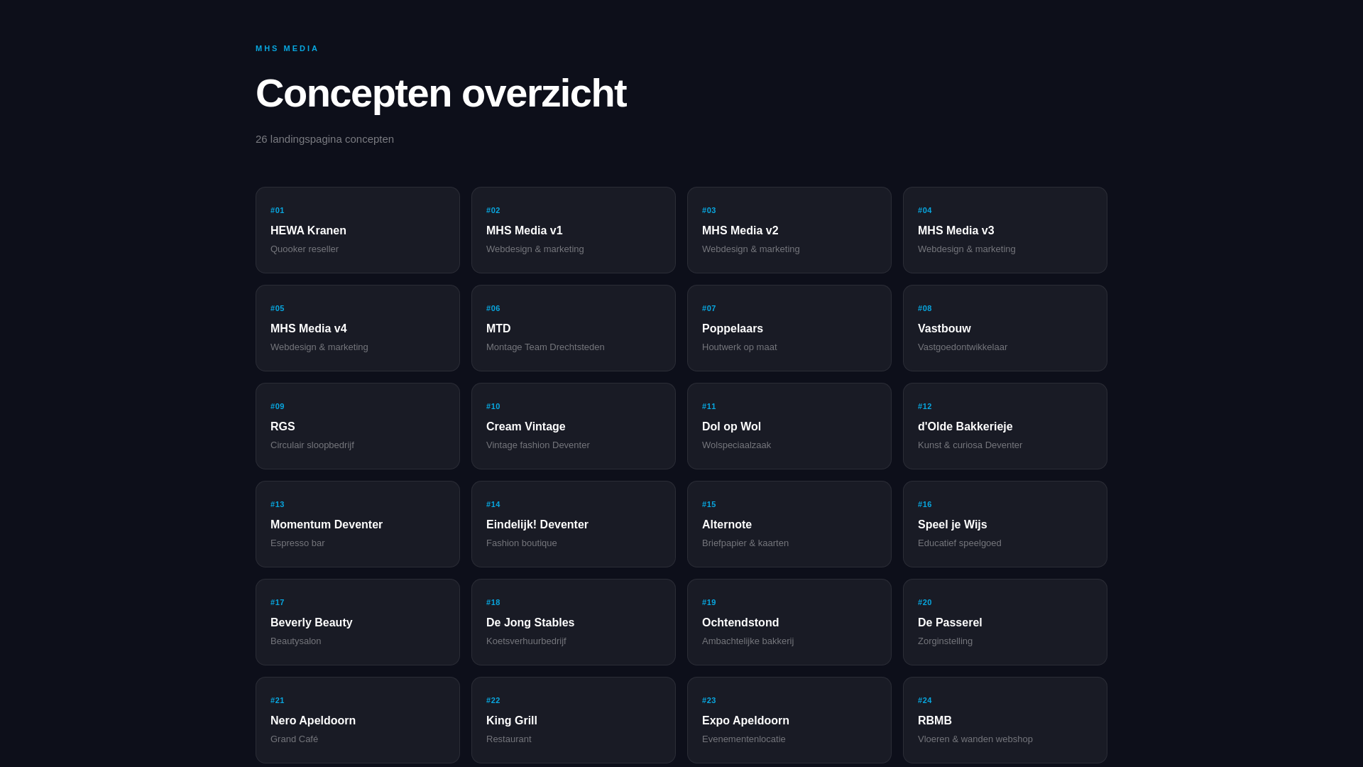 website screenshot of https://concepts-mhsmedia.nl