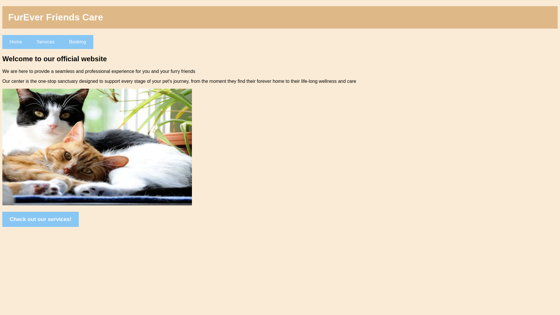 website screenshot of https://fureverfriendscare.pages.dev/