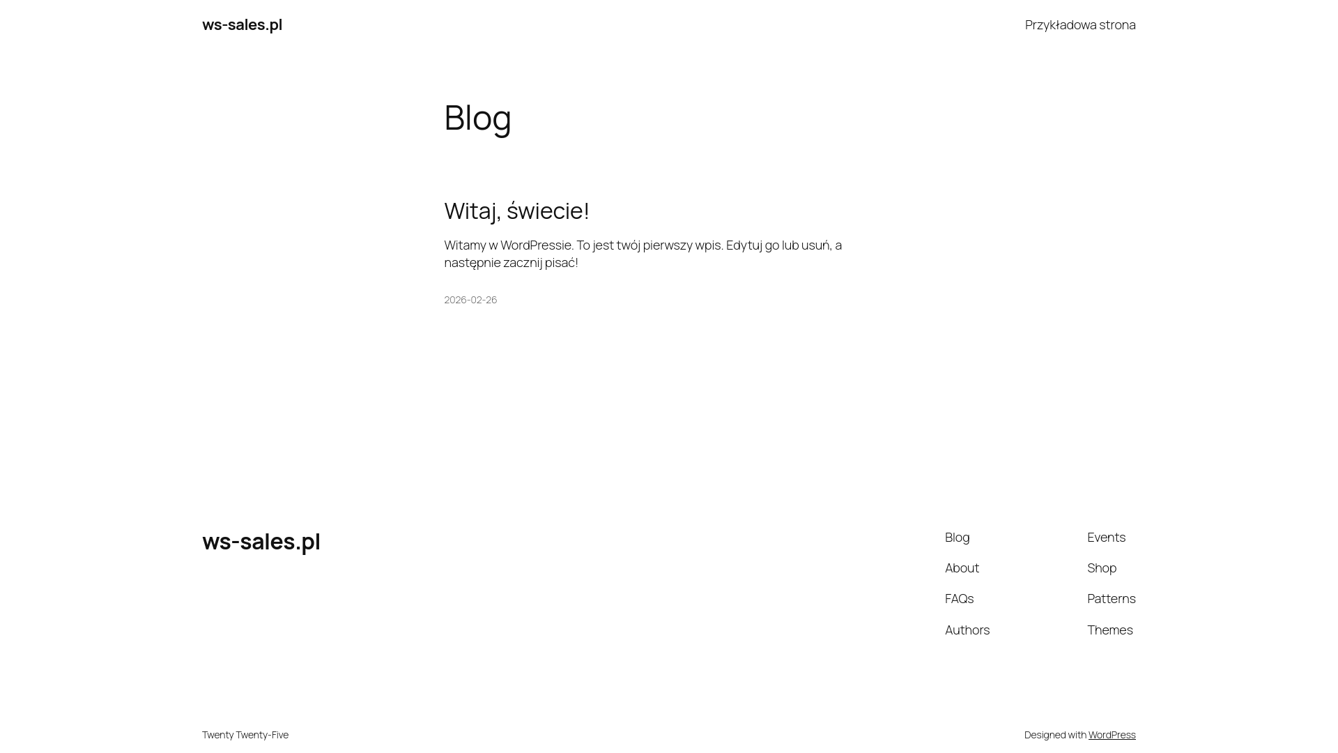 website screenshot of https://ws-sales.pl