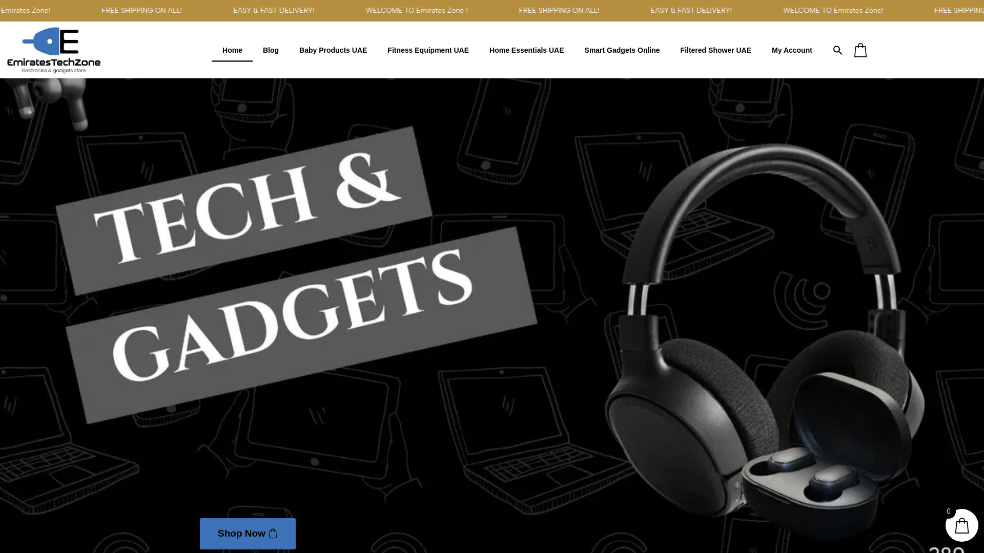 website screenshot of https://emiratestechzone.com