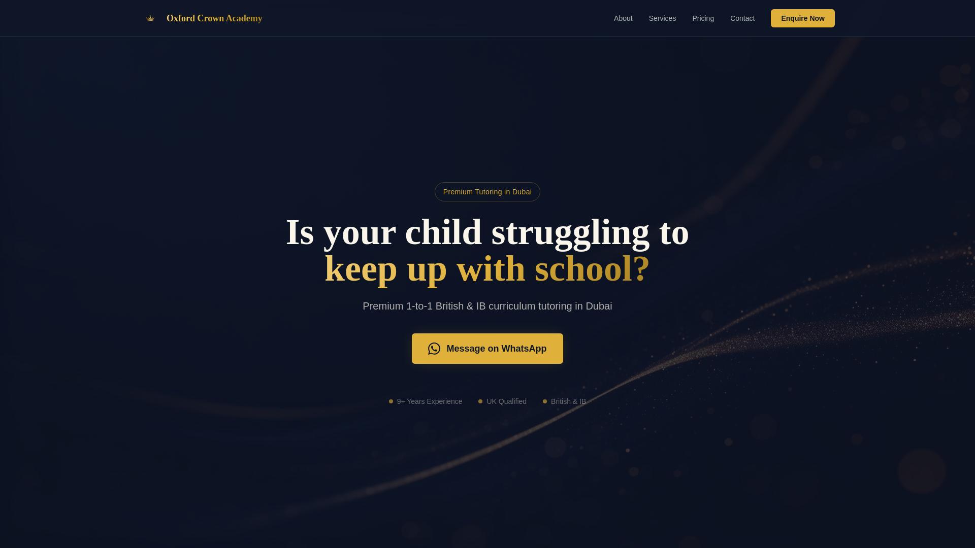 website screenshot of https://oxfordcrownacademy.com/