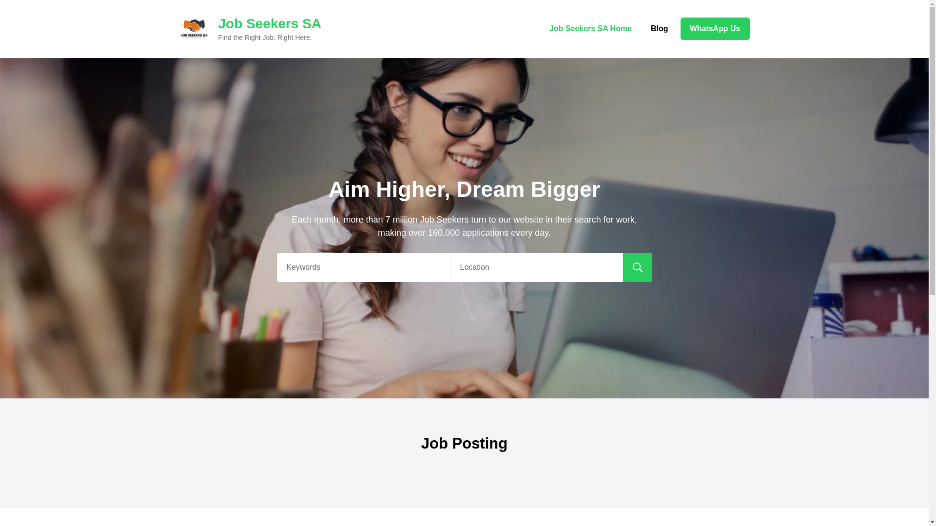 website screenshot of https://jobseekersa.online/