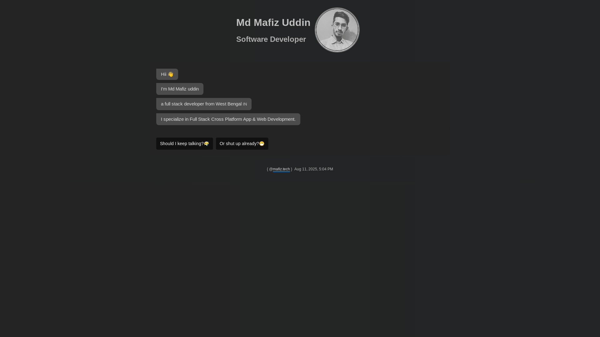 website screenshot of https://chat-portfolio.pages.dev/