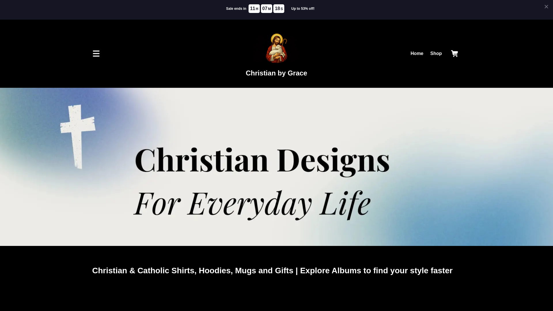 website screenshot of https://christianbygrace.com