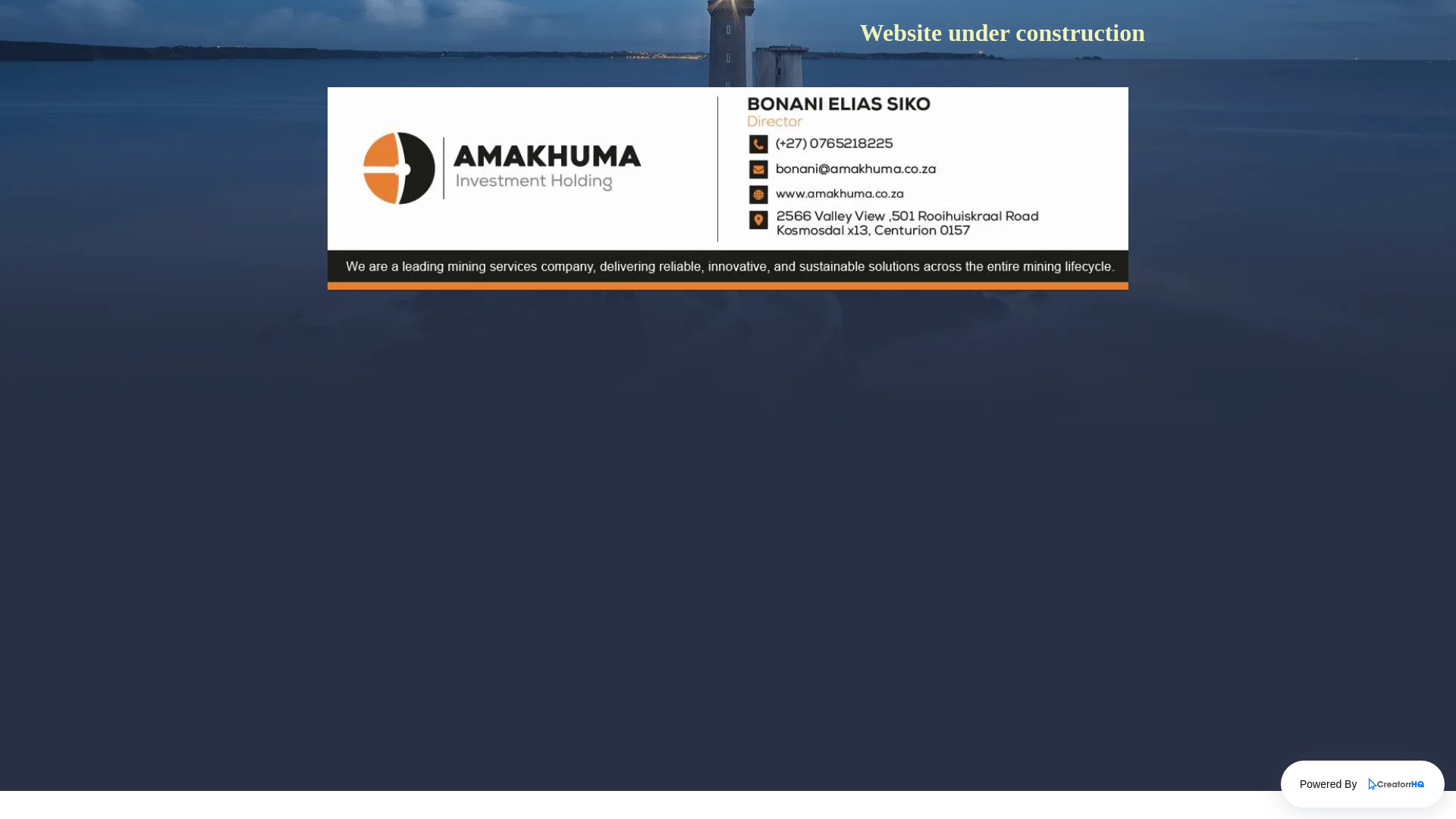 website screenshot of https://amakhuma.co.za/