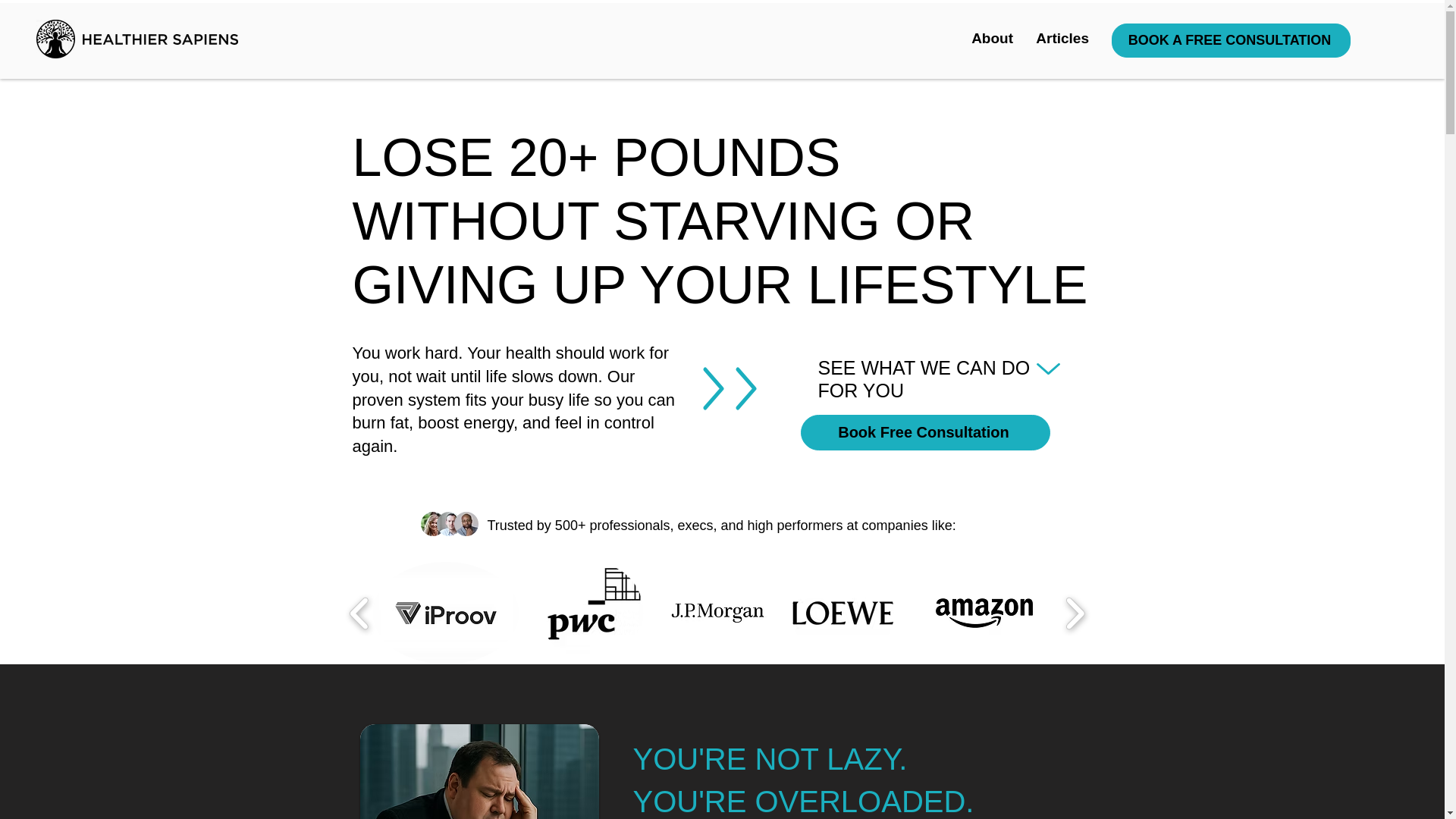 website screenshot of https://elitehealthiersapiens.com/