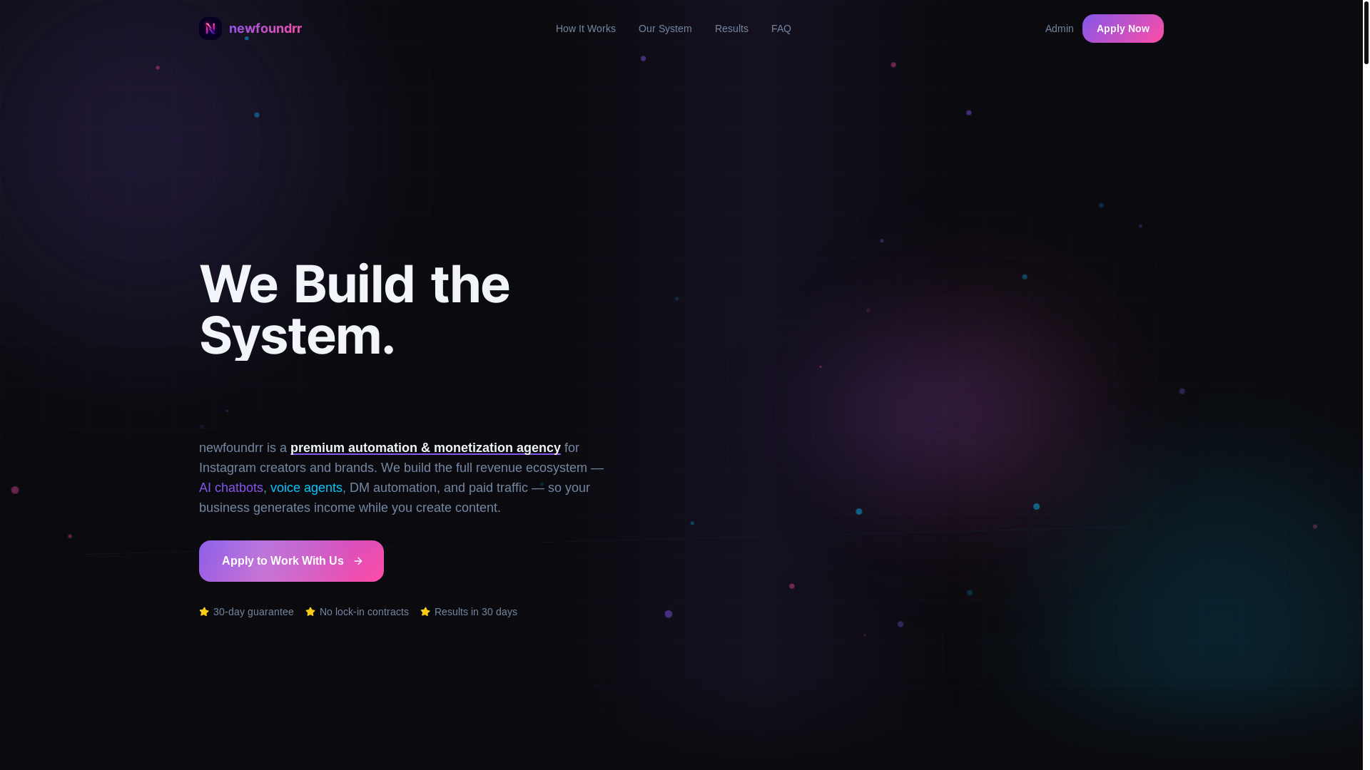 website screenshot of https://newfoundrr.com/