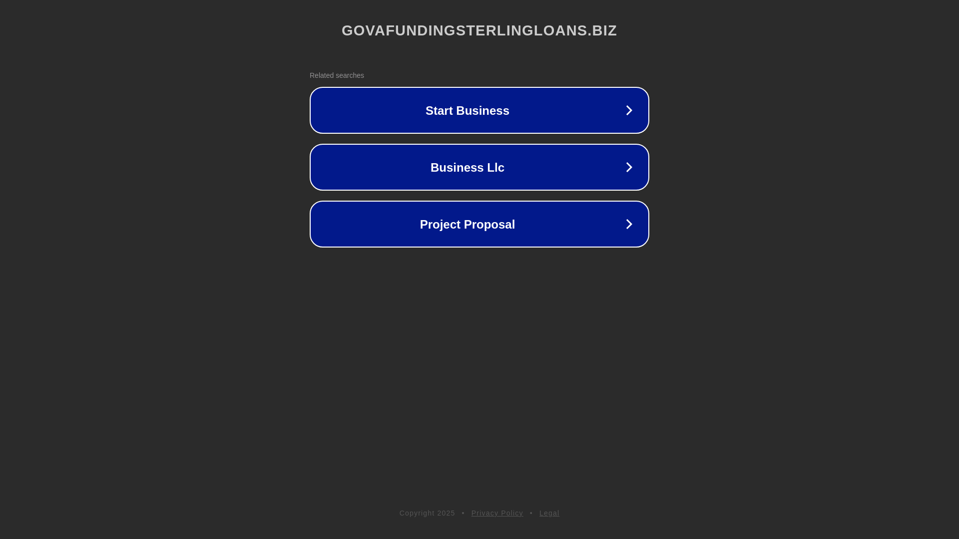 website screenshot of https://govafundingsterlingloans.biz/