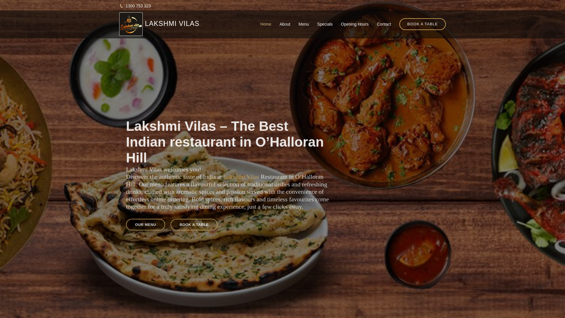 website screenshot of https://lakshmivilashalloran.com.au/