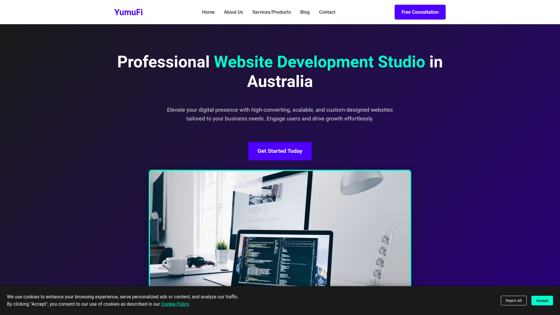website screenshot of https://reseizerstudio.digital/