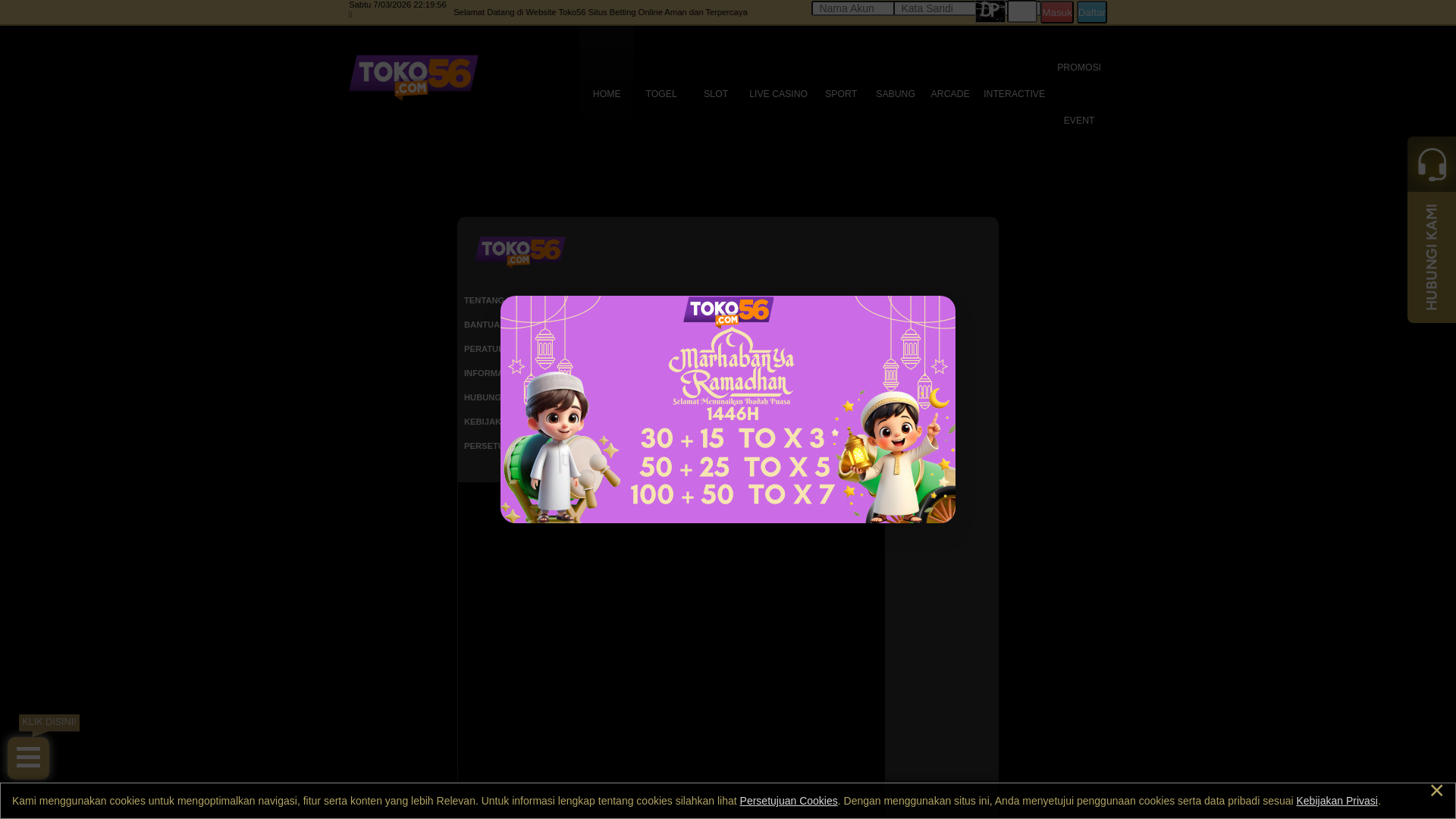 website screenshot of https://toko56star.site