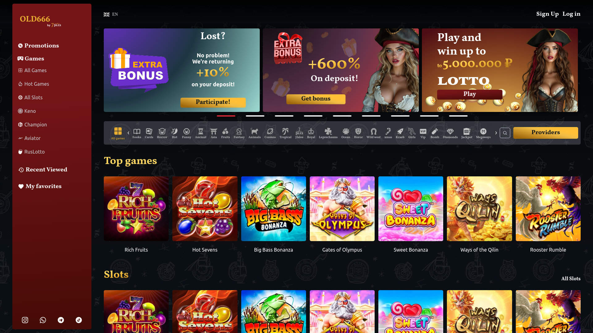 website screenshot of https://icdoldcasino666l.space/